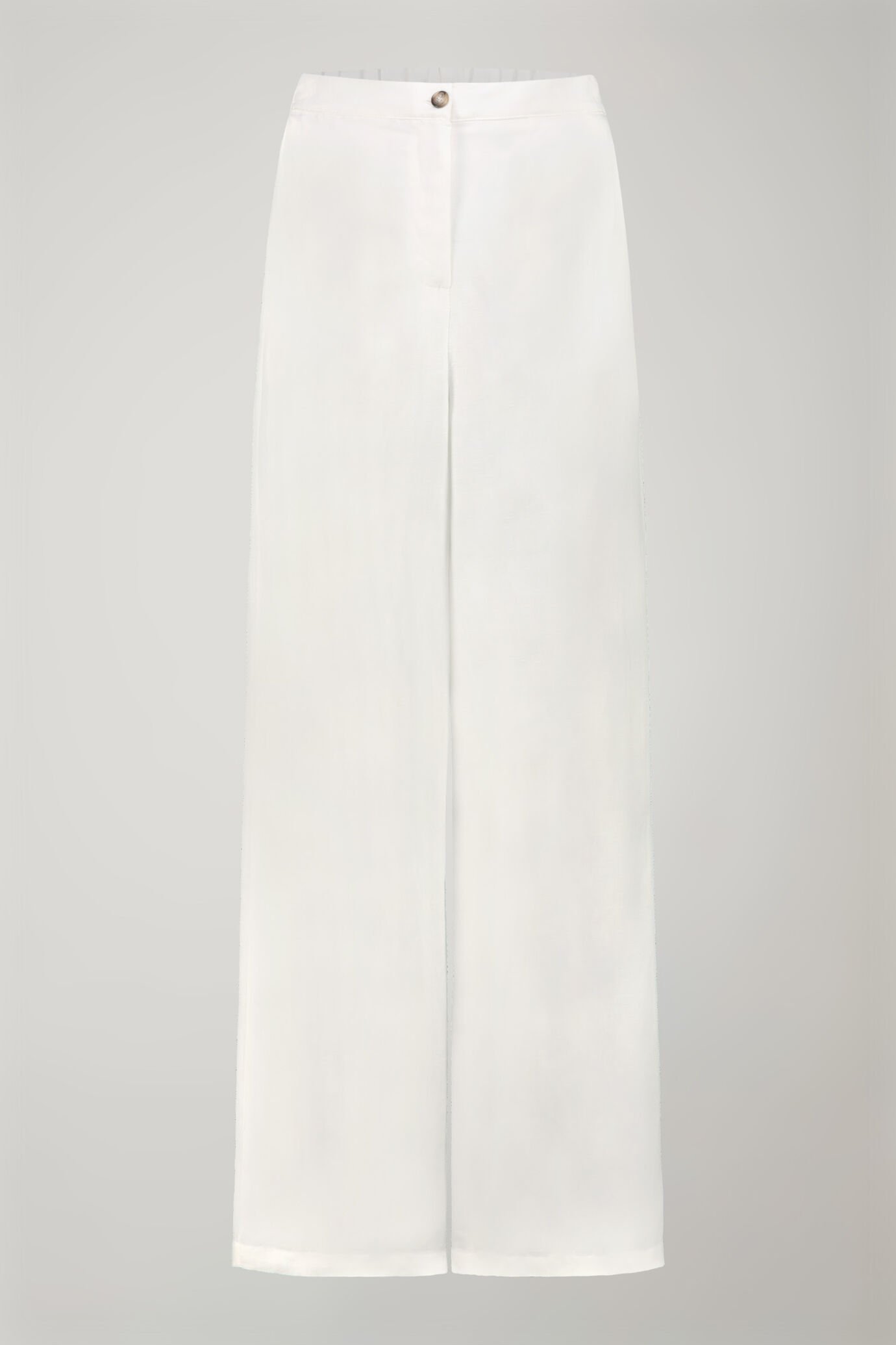 Pantalone donna gamba larga misto Lino