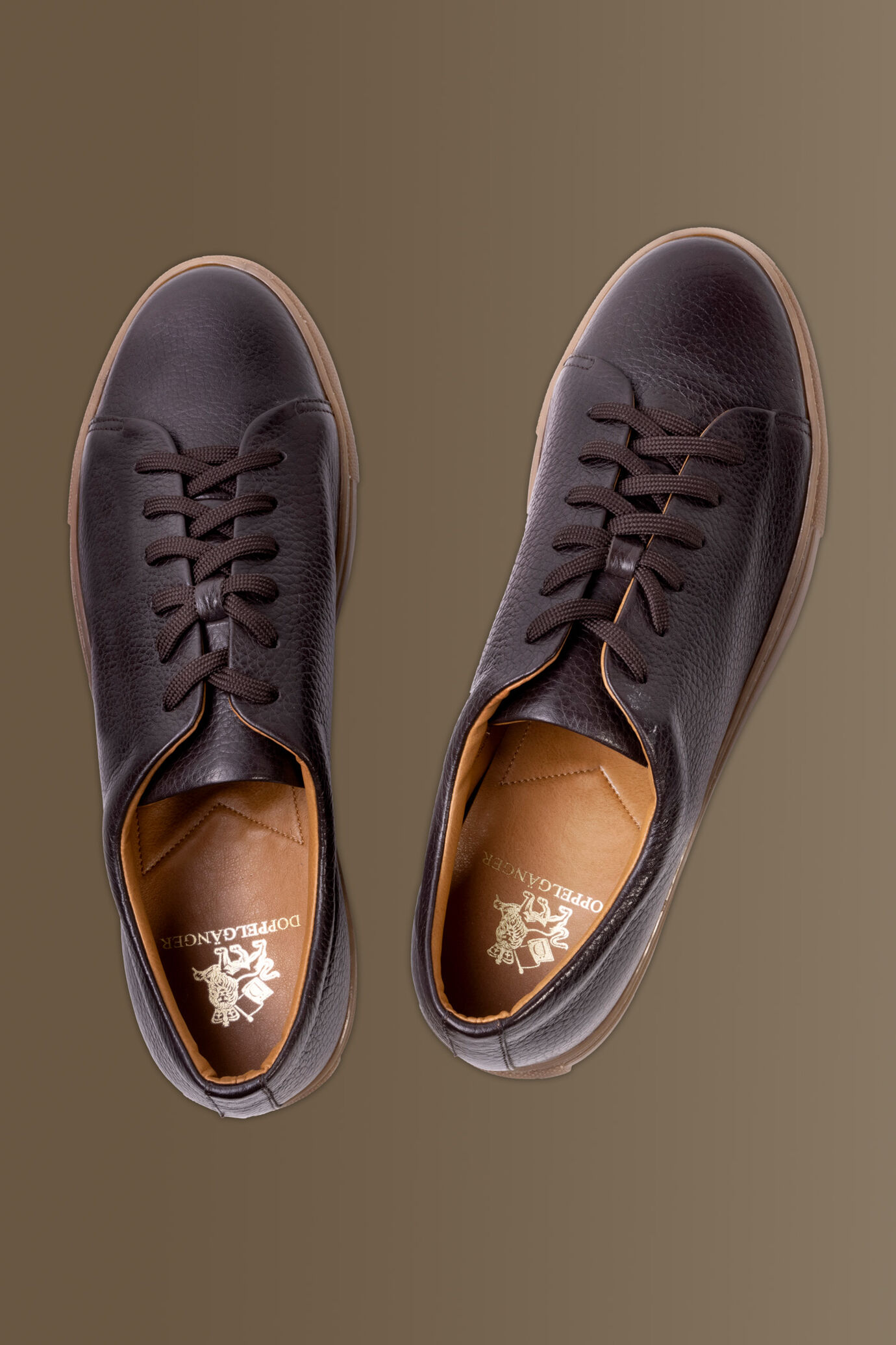 Sneakers in vera pelle effetto martellato uomo image number 2