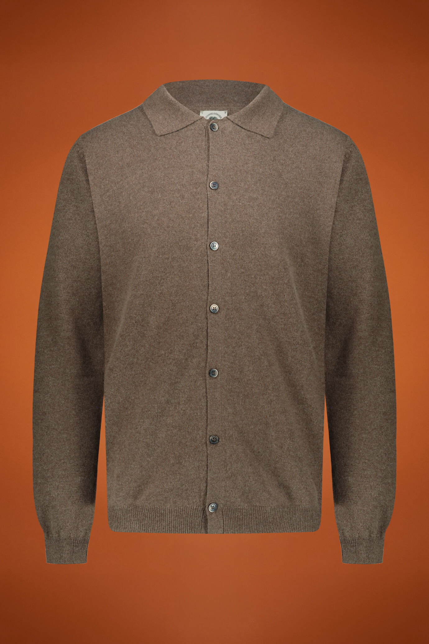 Geschlechtsloses Poloshirt aus 100% Kaschmir mit normaler Passform