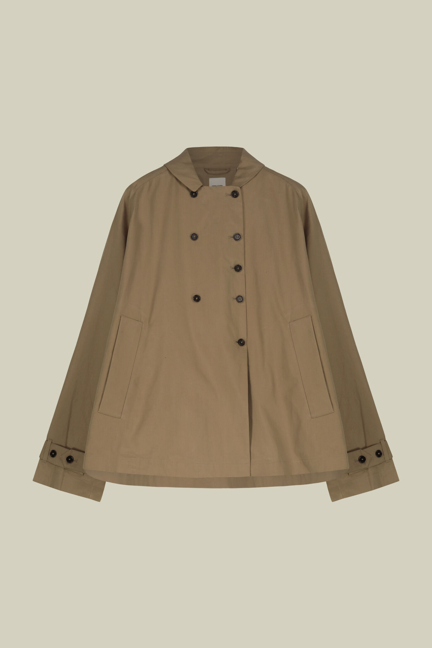Imperméable court croisé pour femme
