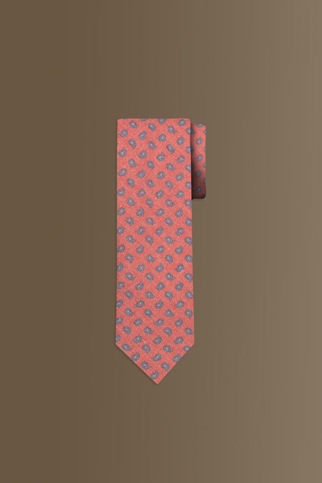 Cravatta misto lino fantasia