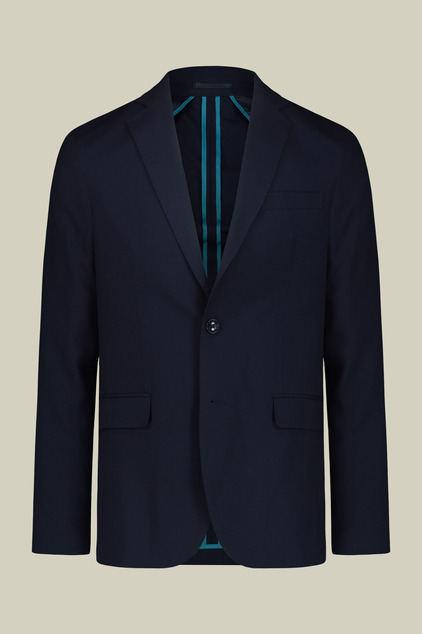 Men's single-breasted suit with birdseye pattern, regular fit