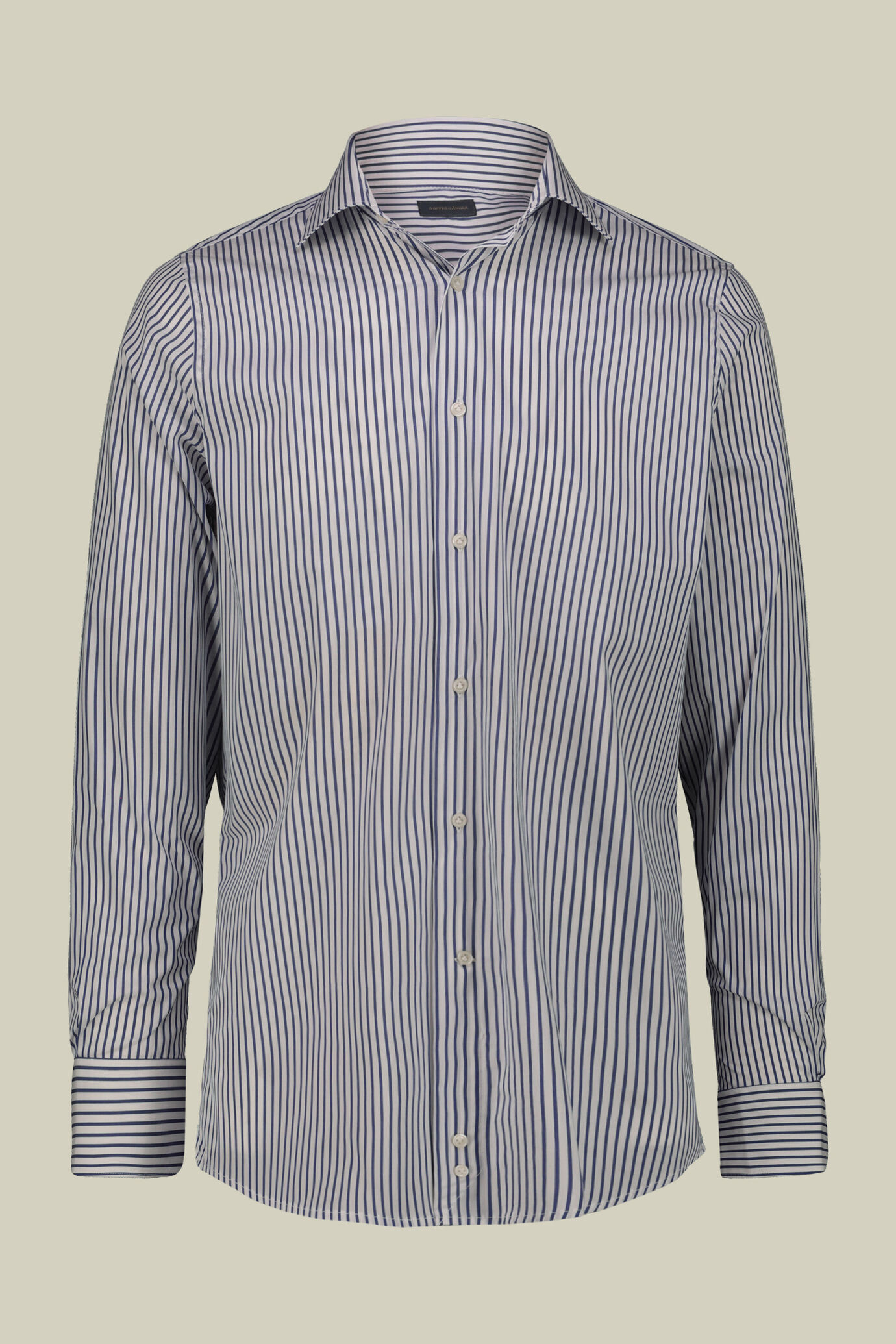 Camicia uomo tecnica a righe collo classico adatta ai gemelli