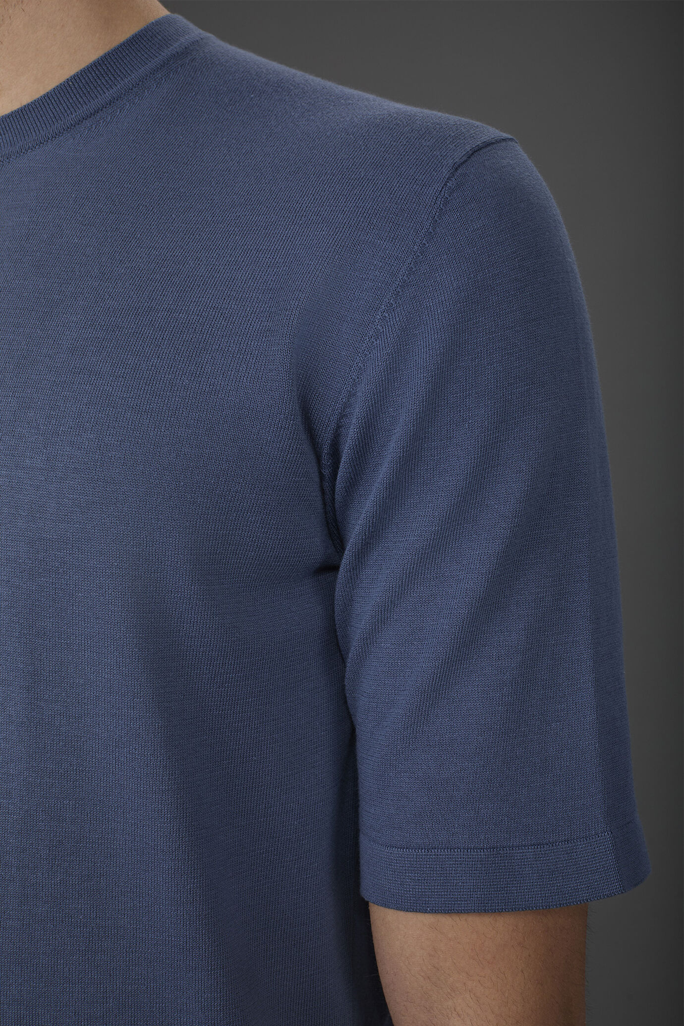 T-shirt uomo in maglia maniche corte 100% cotone doppio ritorto image number 3