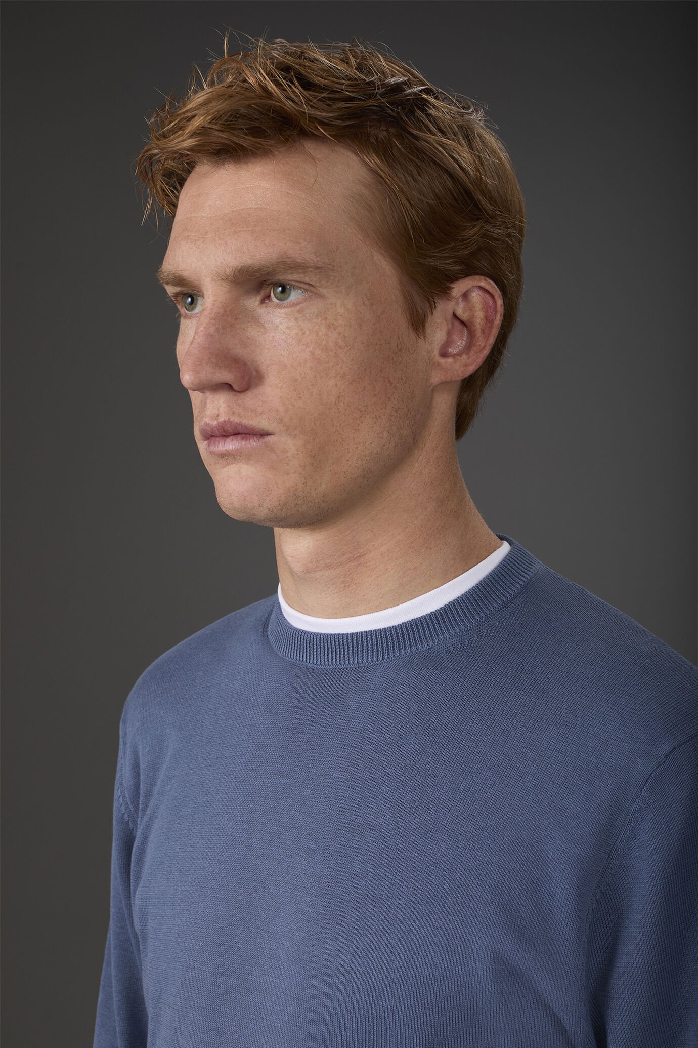 Maglia uomo girocollo bio-washed 100% cotone image number 2