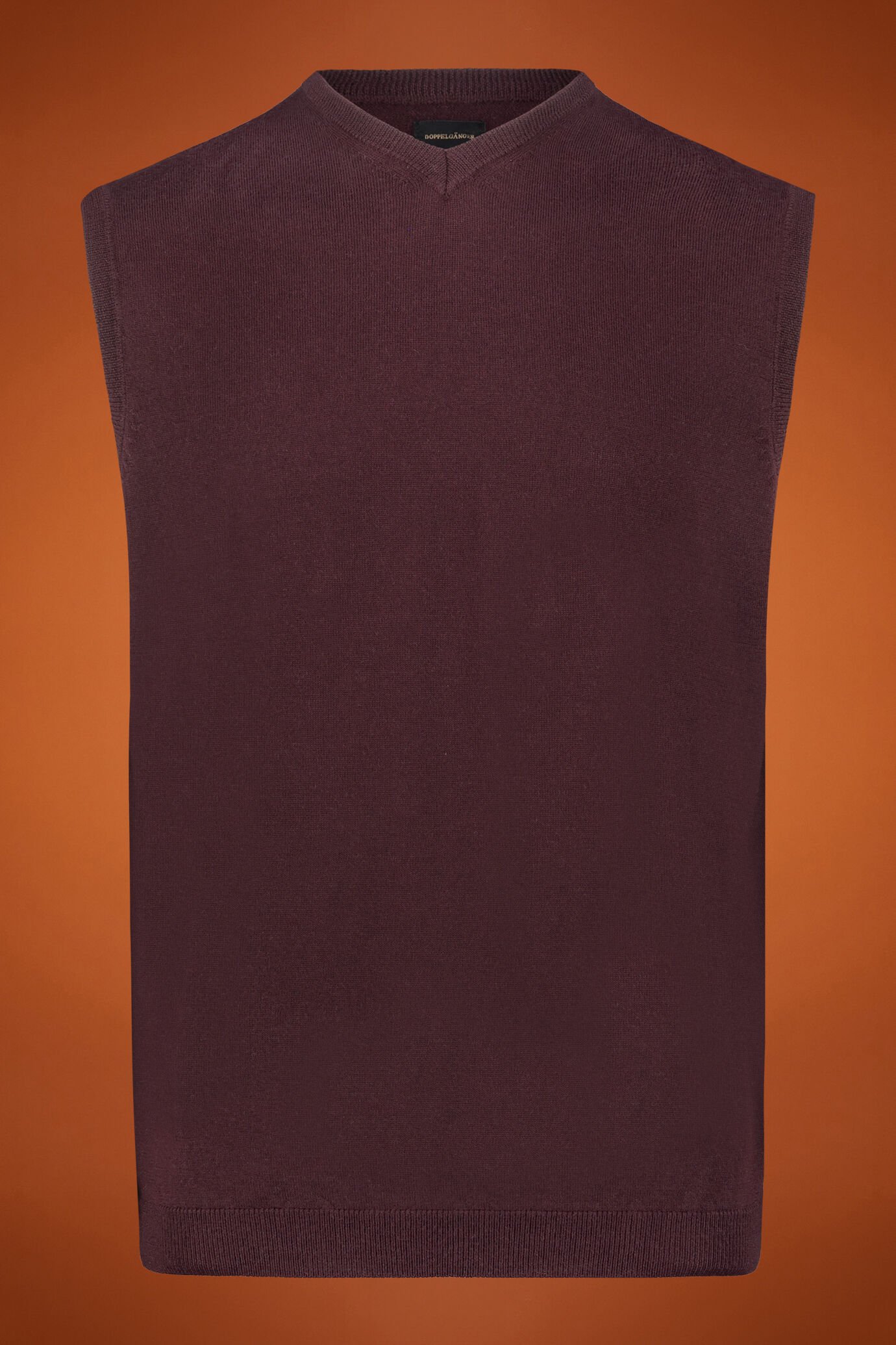 Gilet homme, col en V, 100% laine mérinos extrafine, coupe classique image number 0