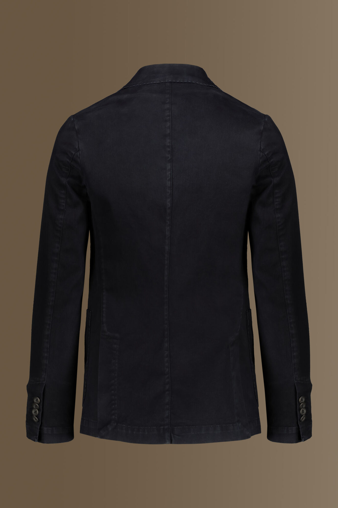 Single breasted jacket garment dyed. image number 6