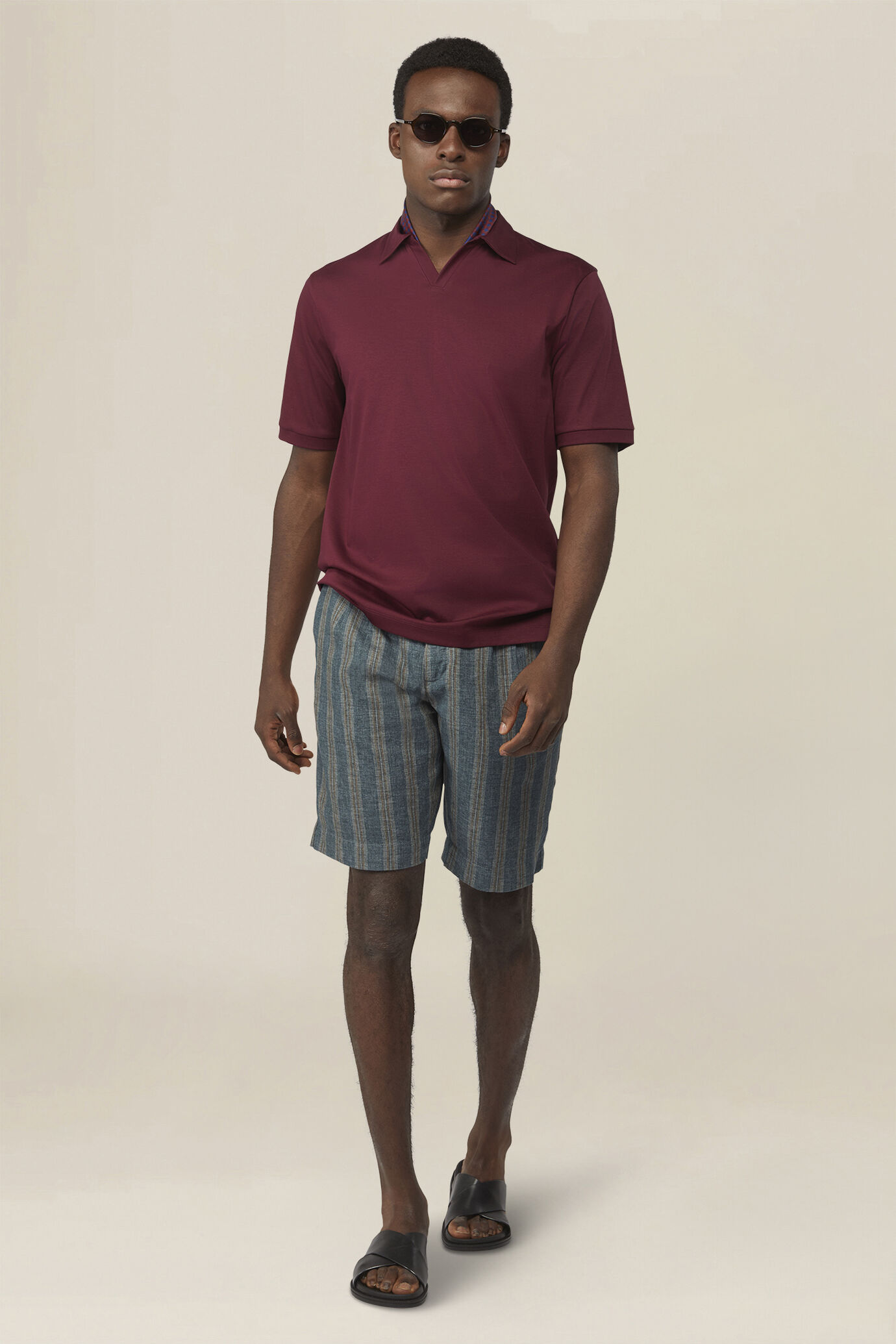 Men's polo shirt with Derby collar in 100% cotton, regular fit image number 1