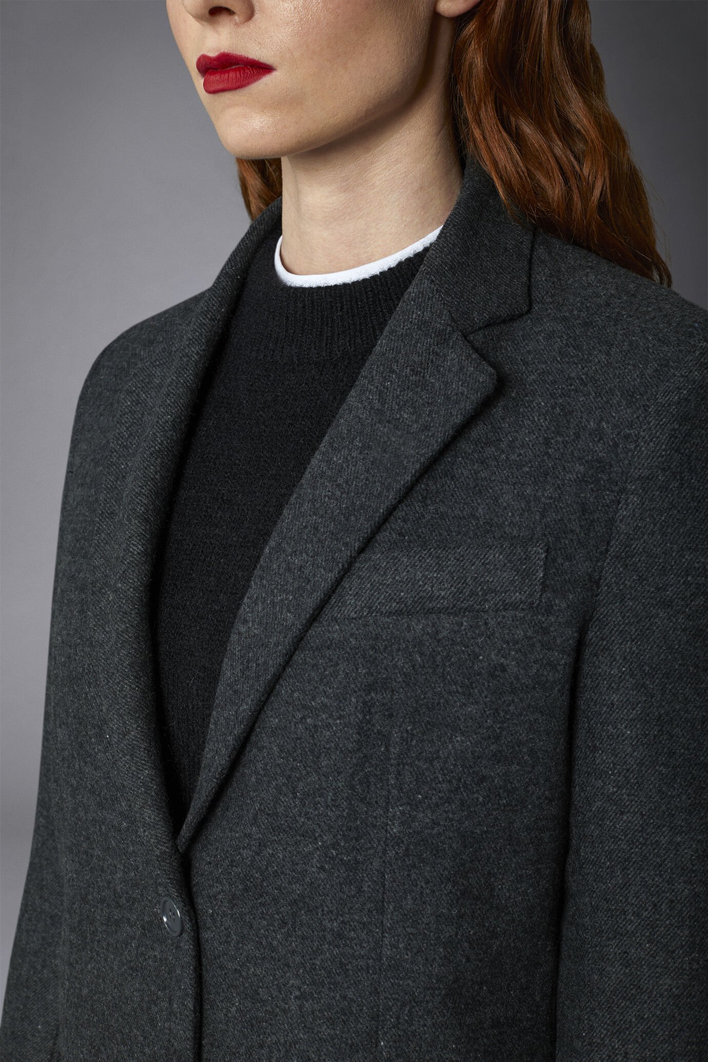 Einreihige Jacke aus Tweed-Wollmischung image number 3