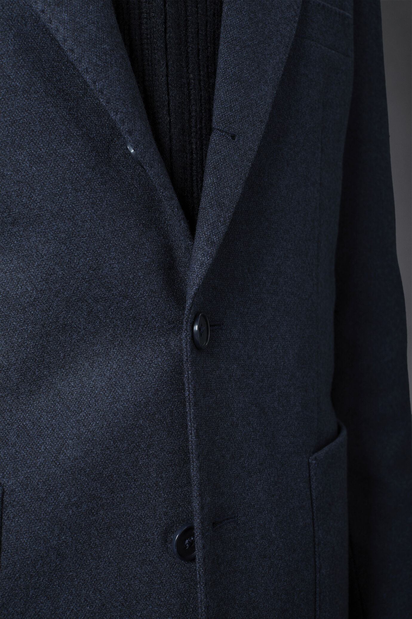Men's single-breasted jacket in piquet jersey regular fit image number 4