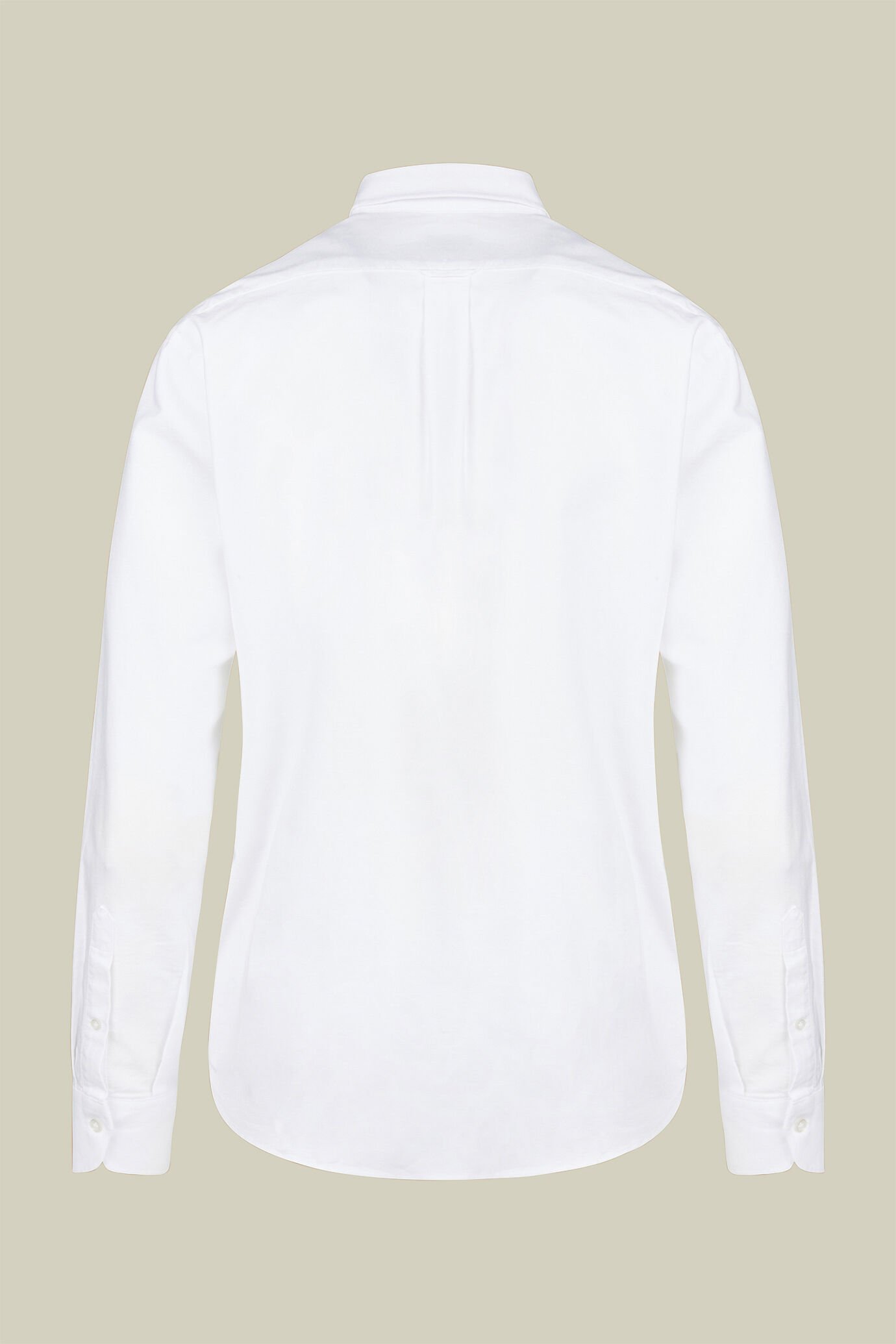 Chemise décontractée pour homme à col arrondi, 100% coton, tissu oxford uni, coupe confort image number 5