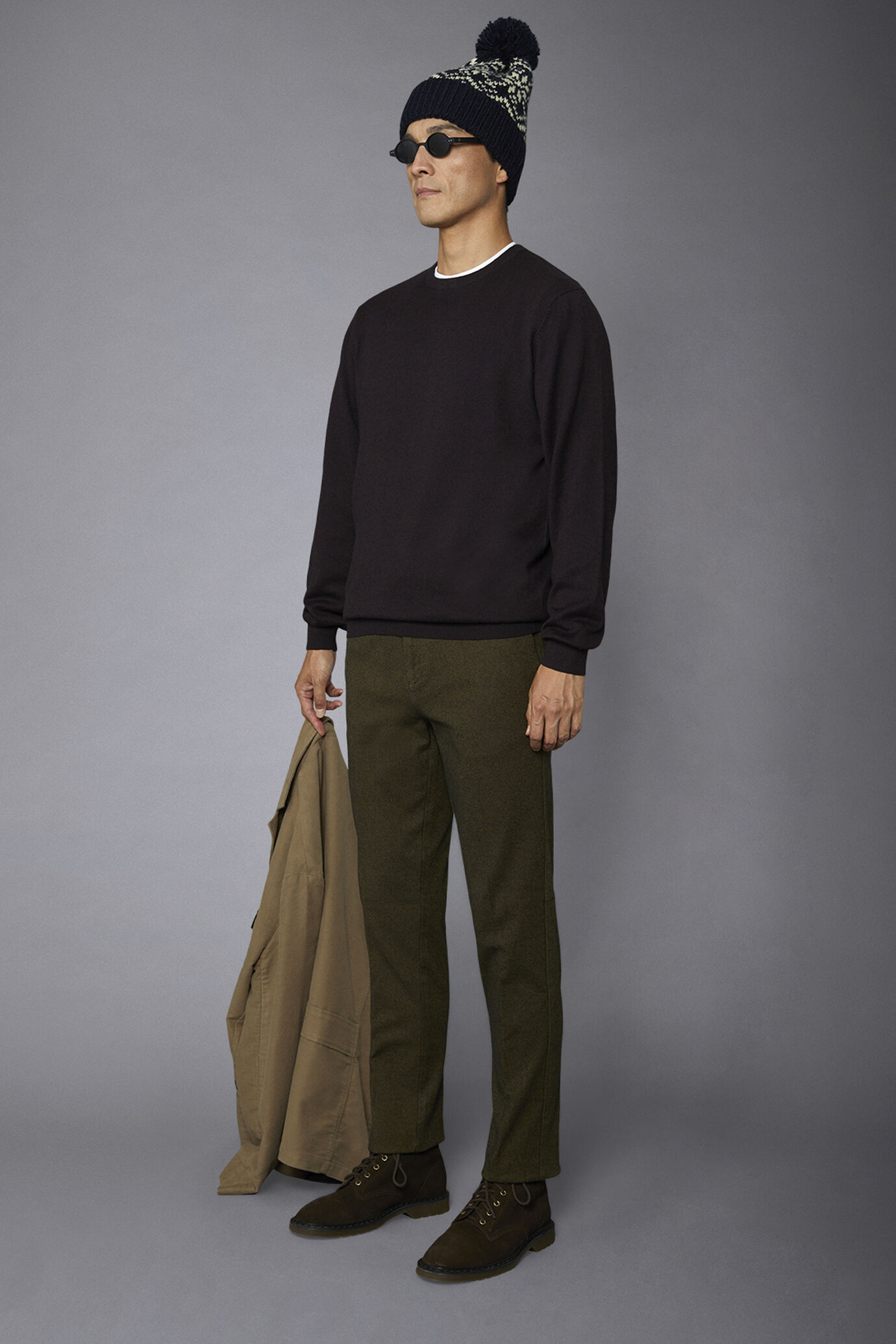 Maglia uomo girocollo lana e cotone image number 1