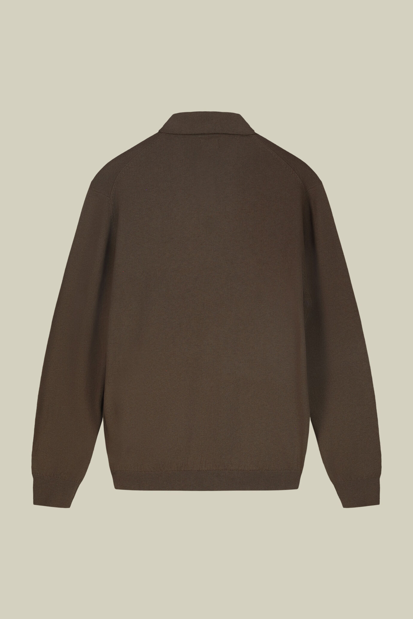 Men's polo shirt in wool and cotton blend regular fit image number 5