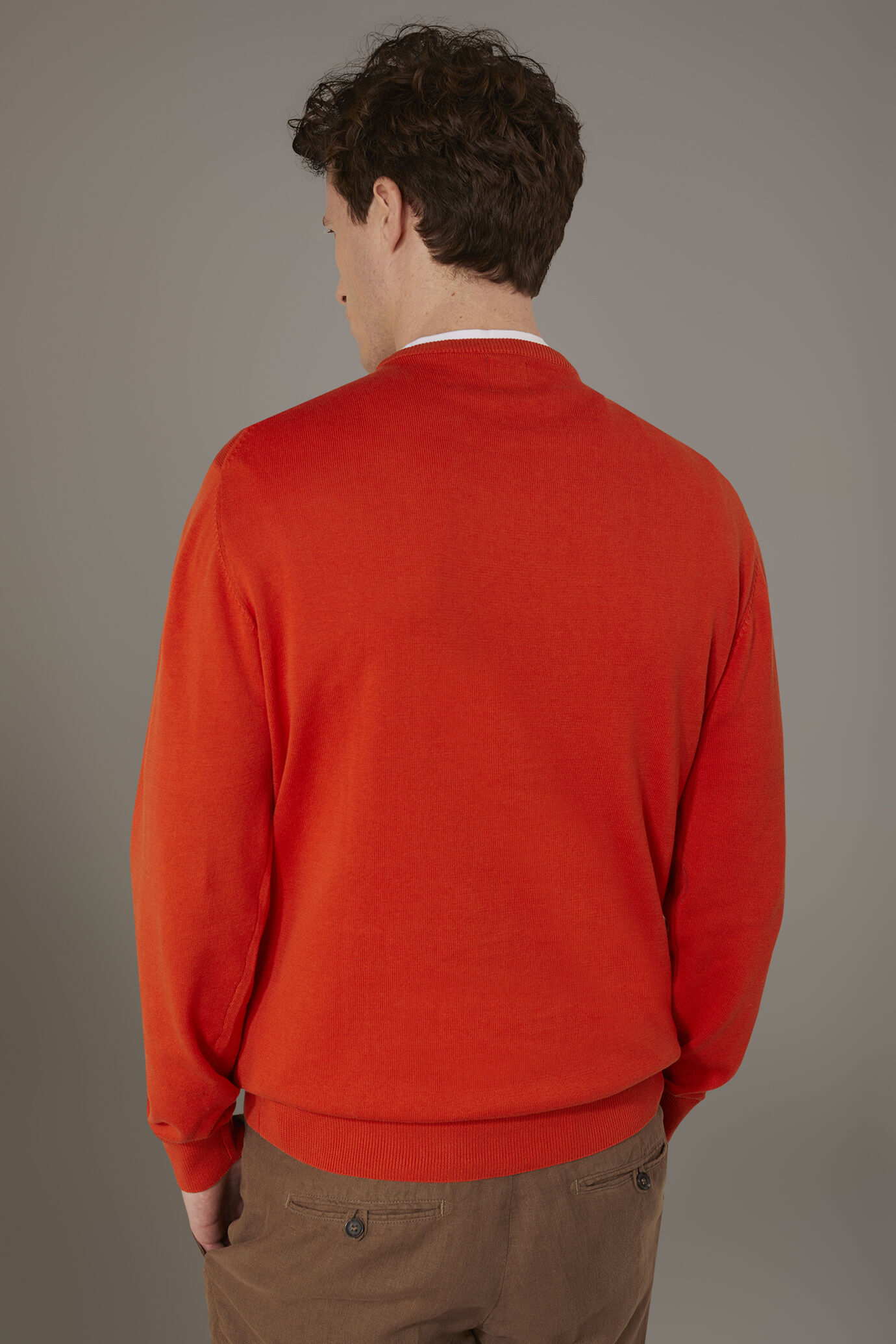 Round neck sweater 100% cotton image number 3