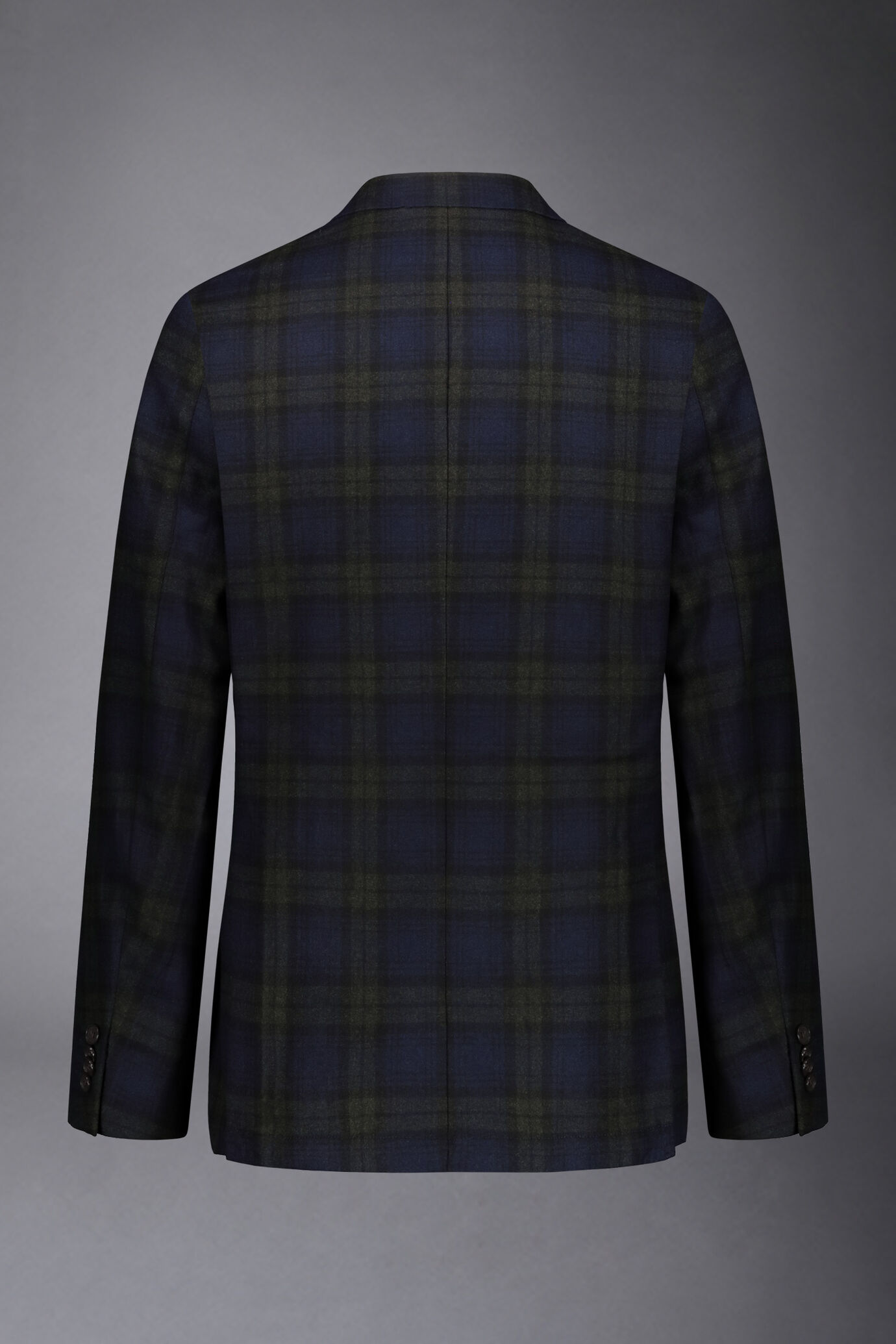 Men's single-breasted wool-blend jacket with blackwatch design regular fit image number 6