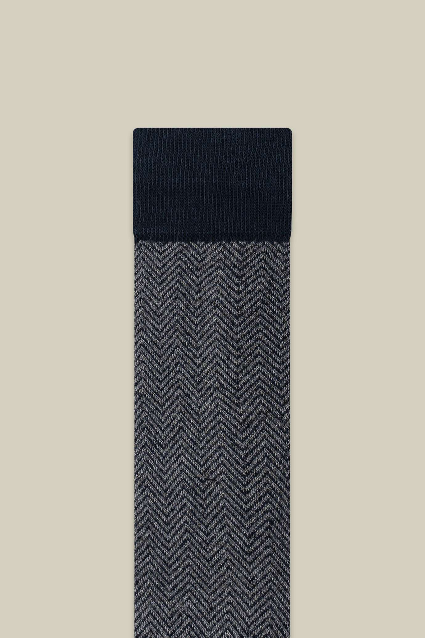 Chaussettes homme tricotées en jersey avec motif à chevrons