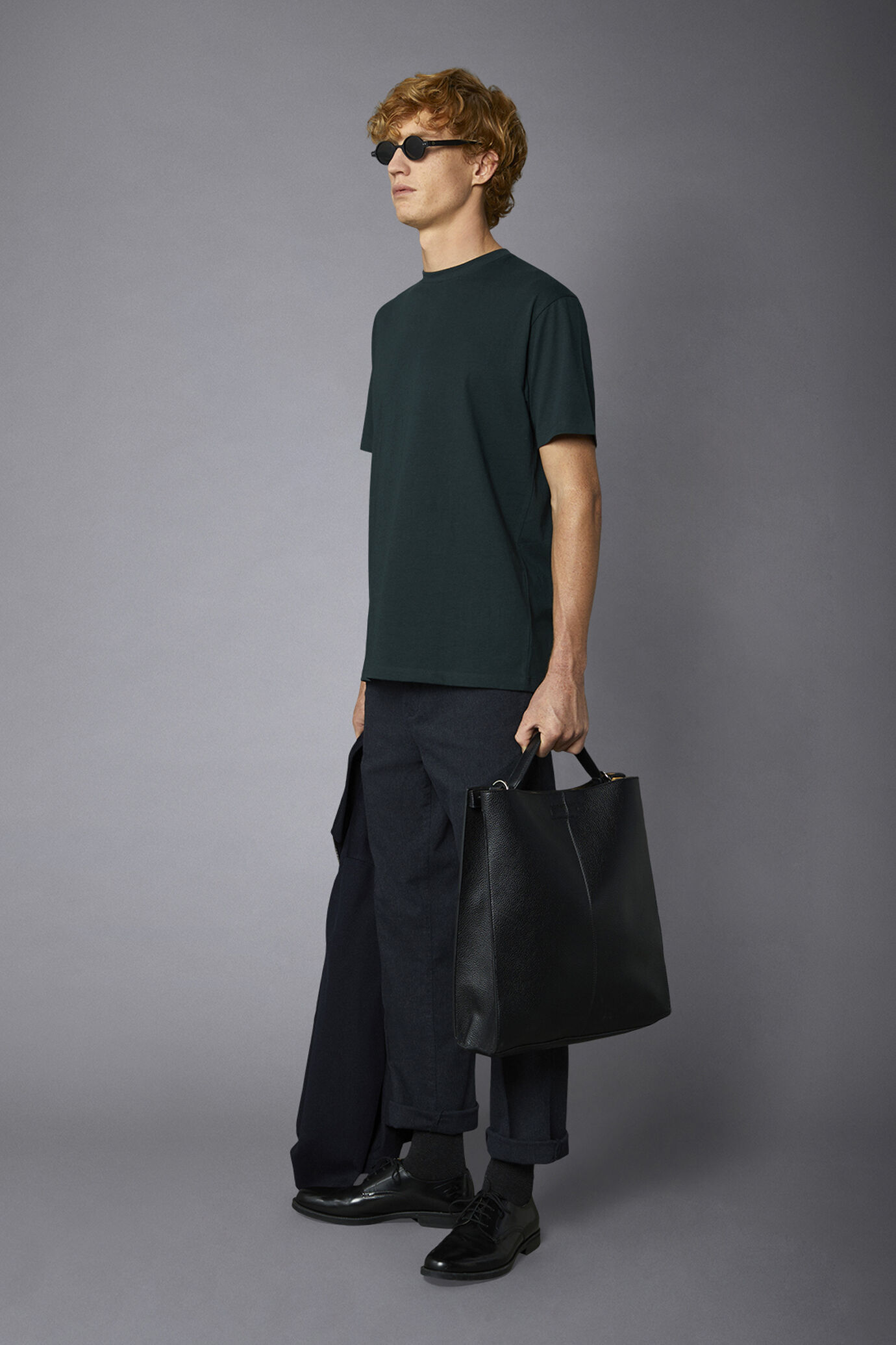 T-shirt uomo girocollo puro cotone maniche corte image number 1