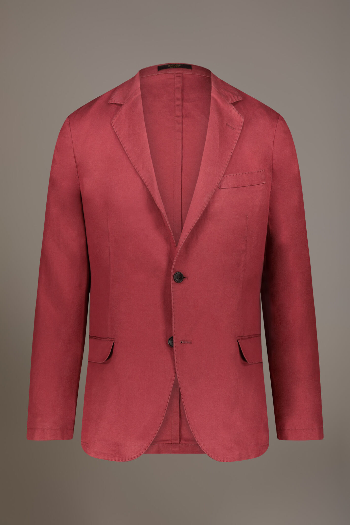 Single breasted linen blend jacket with flap pocket image number 3