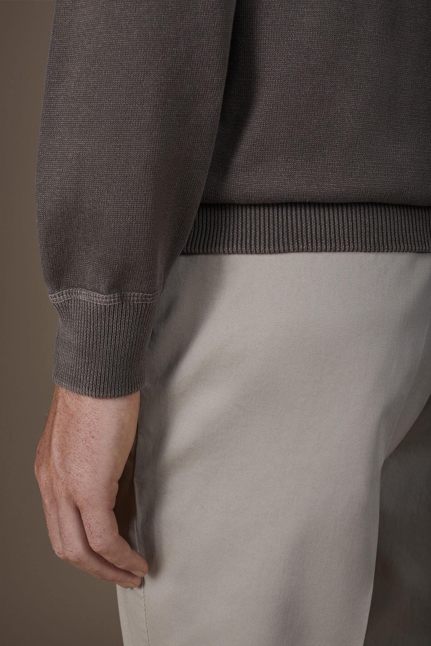 Herren-Pullover mit 100% Baumwolle in normaler Passform image number 3