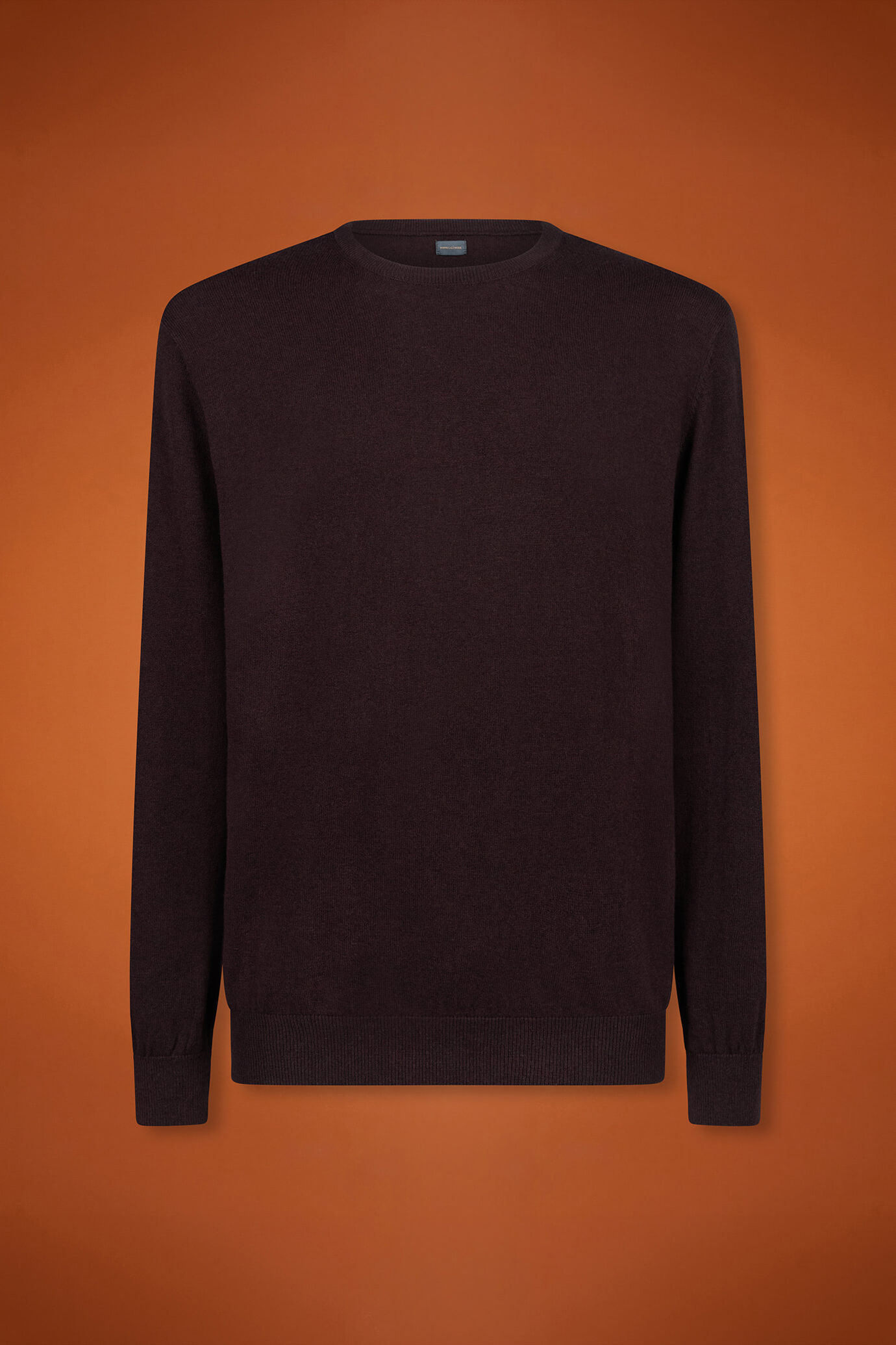 Men's regular fit crew neck jumper in wool and cotton image number 4