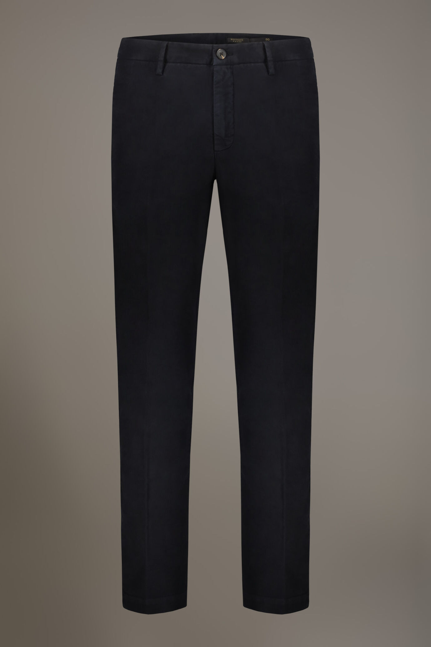 Regular fit chino trousers in moleskin fabric image number 5