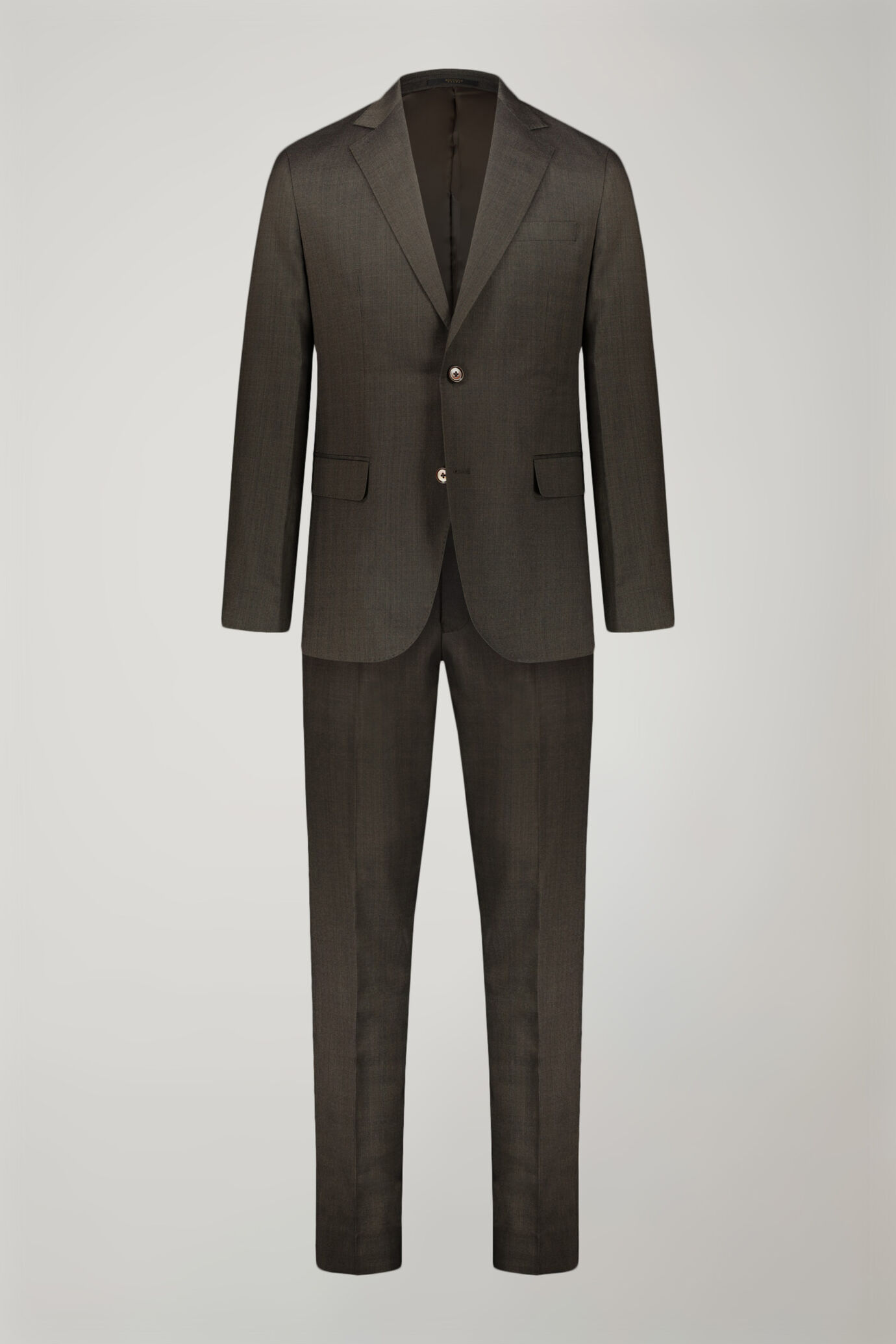 Regular fit single-breasted suit in prince of wales fabric image number 4