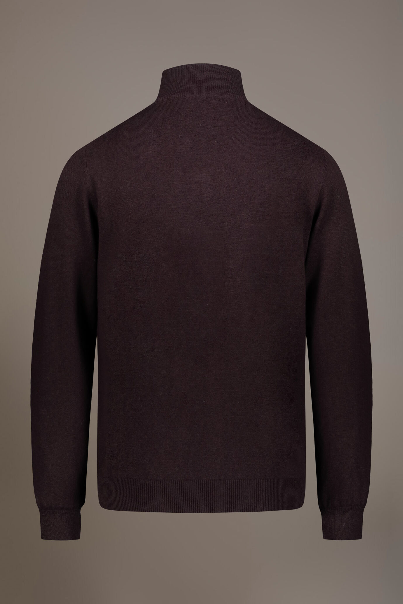 Maglia collo alto con zip misto lana image number 5