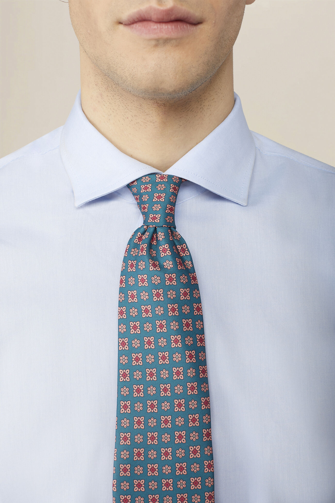 Herrenkrawatte mit mikrofloralem Muster image number 0