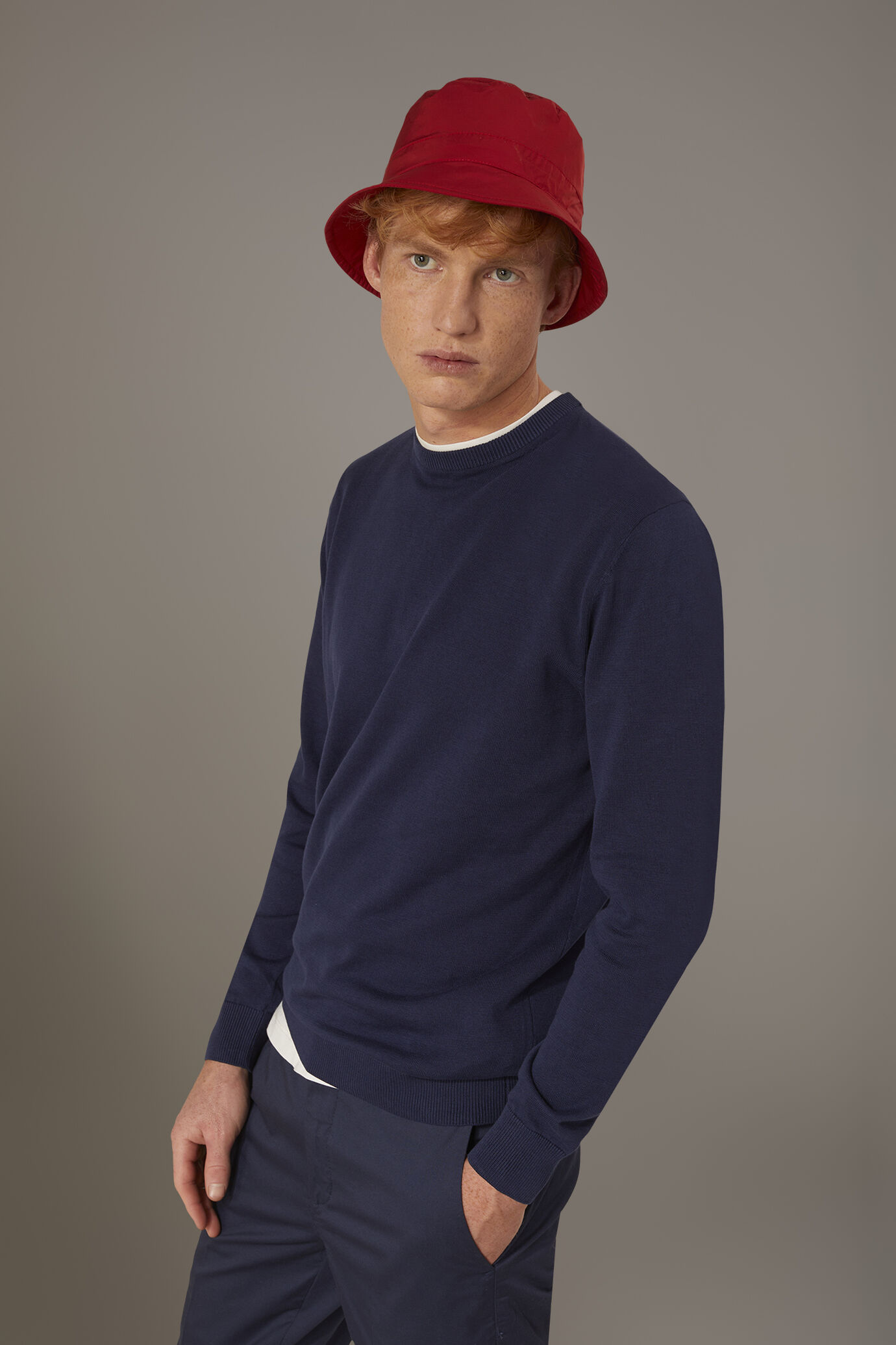 Maglia giro collo uomo 100% cotone image number 0