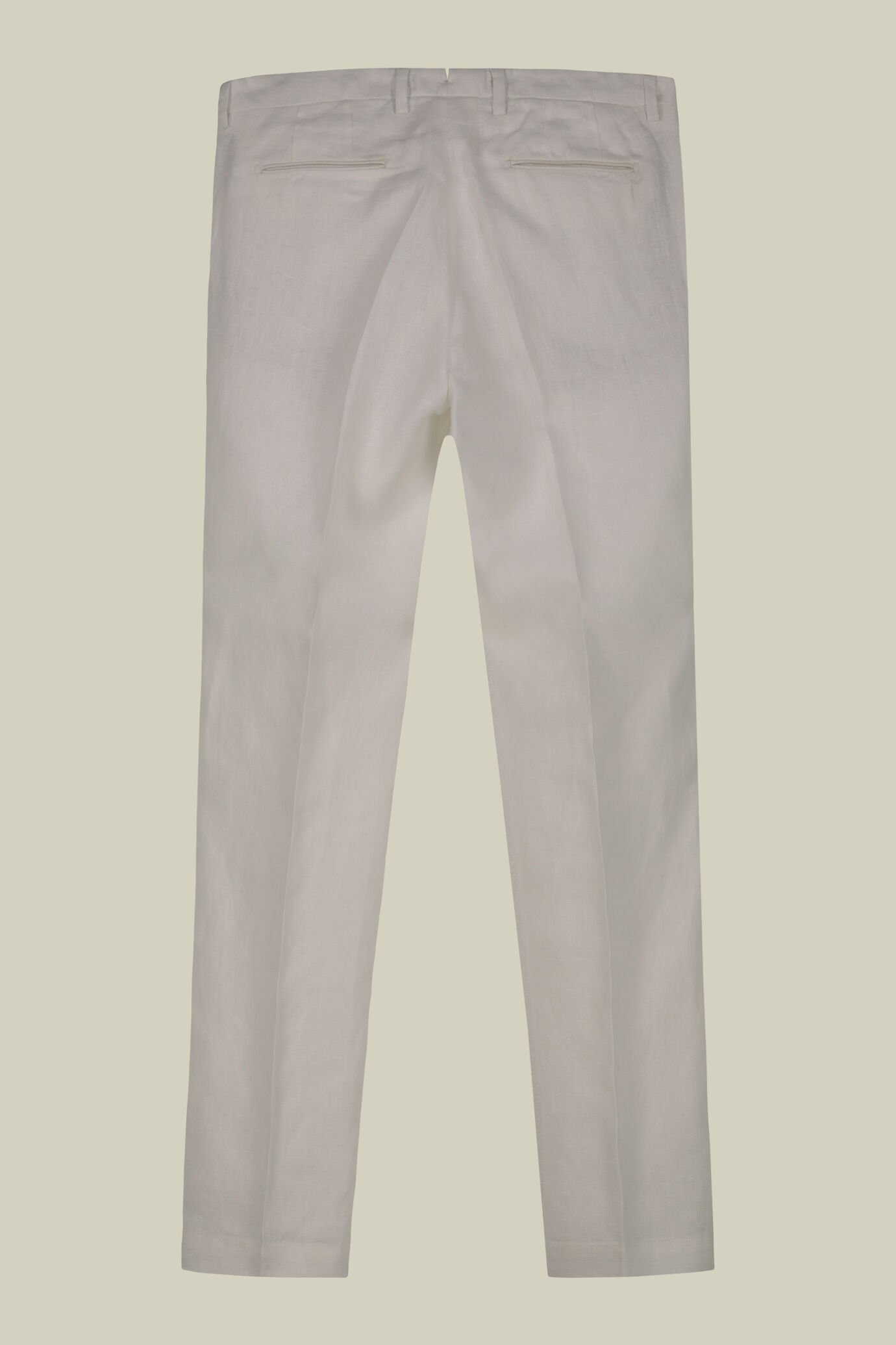Herrenhose mit 100% Leinen zwei kleinen Bügelfalten und verdeckter Knopfleiste image number 5