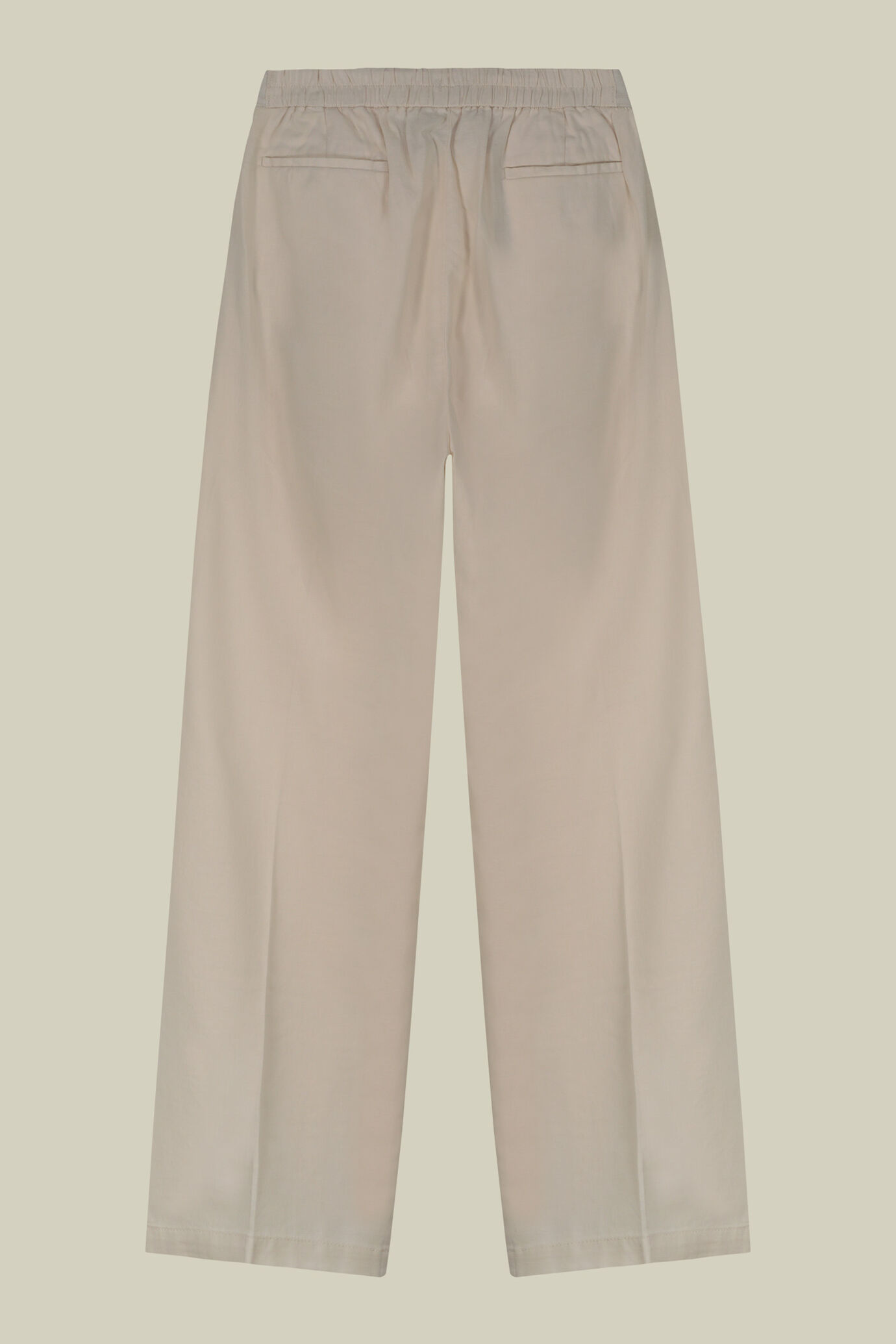Women's trousers with visible elastic waistband image number 1