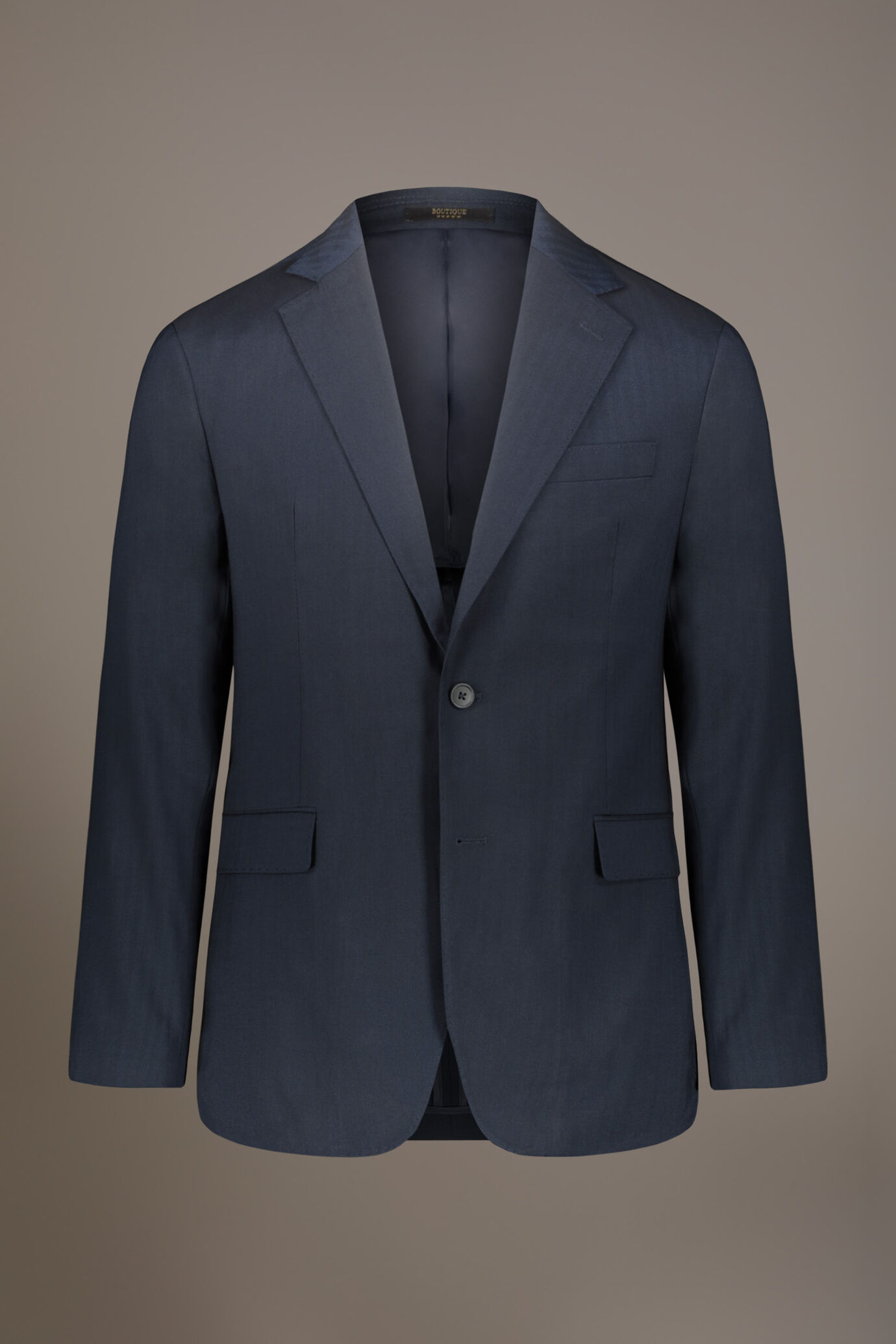 Regular fit single-breasted suit patterned herringbone fabric with solaro texture image number 4