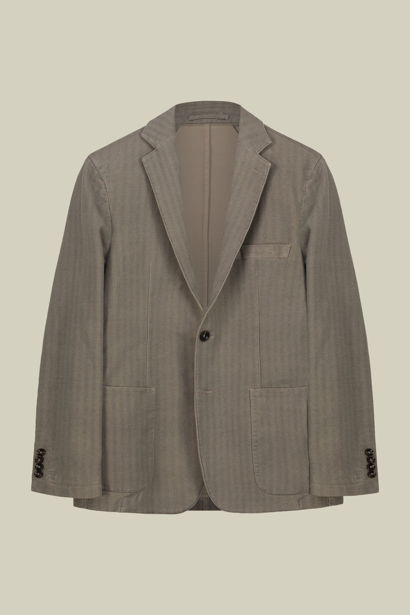 Men's single-breasted jacket with patch pockets