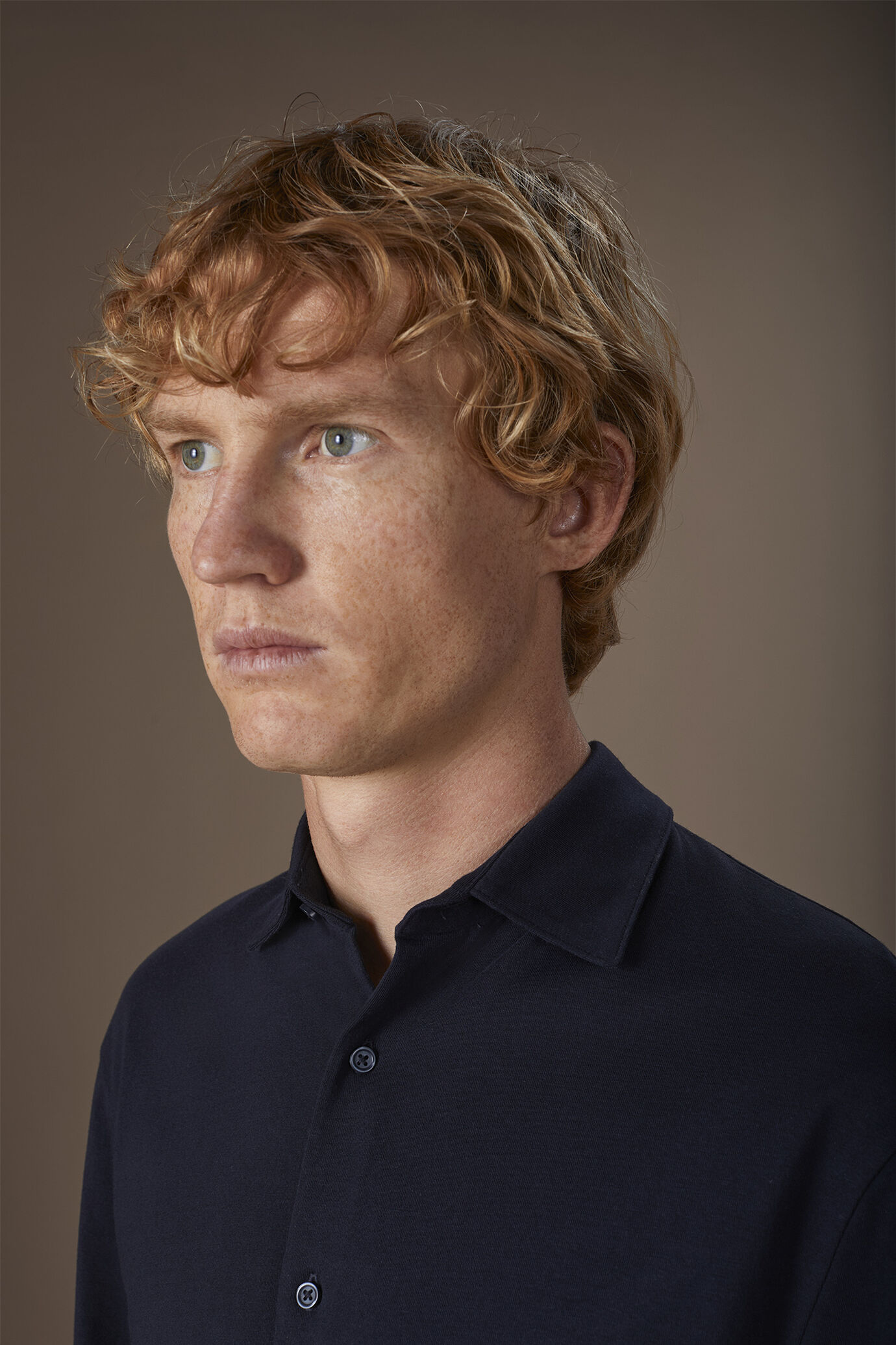 Polo camicia uomo in 100% cotone regular fit image number 2