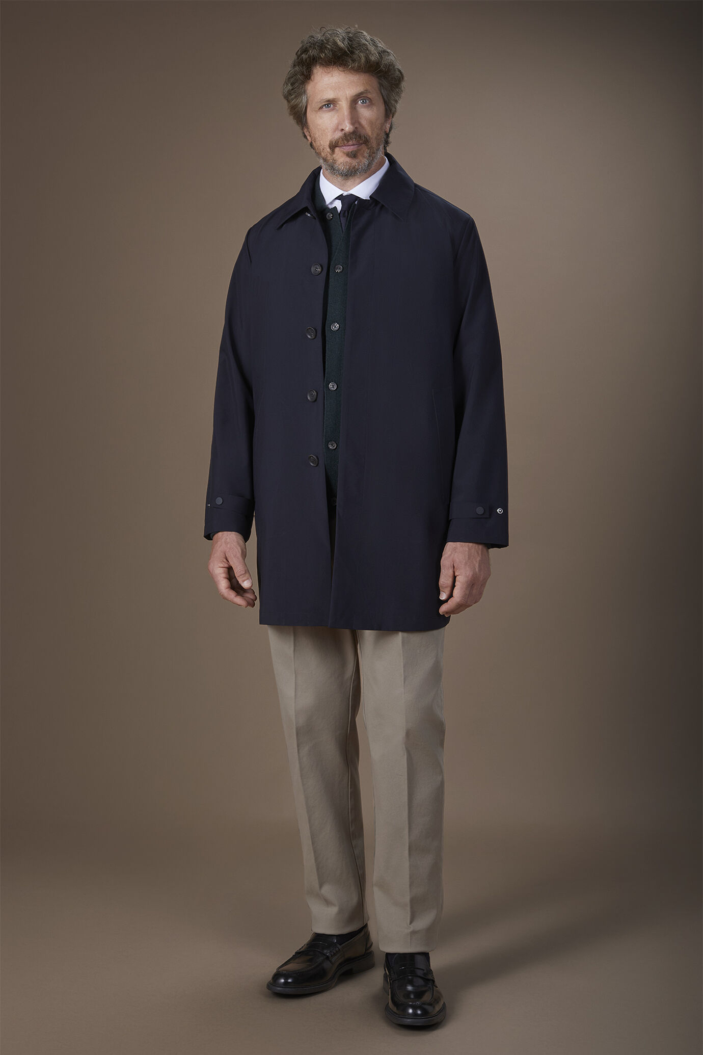 Men's waterproof jacket in waterproof technical fabric regular fit