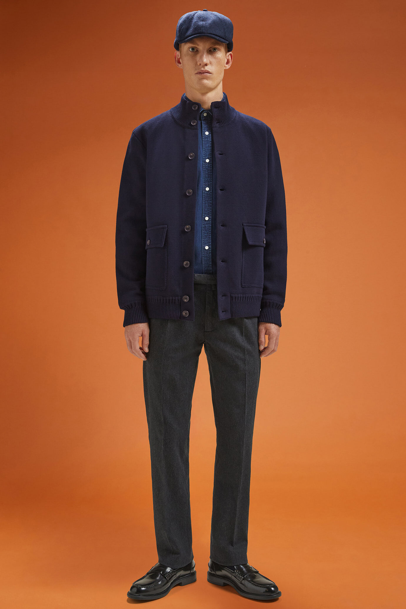 Giacca uomo in maglia di cotone jersey regular fit image number 2