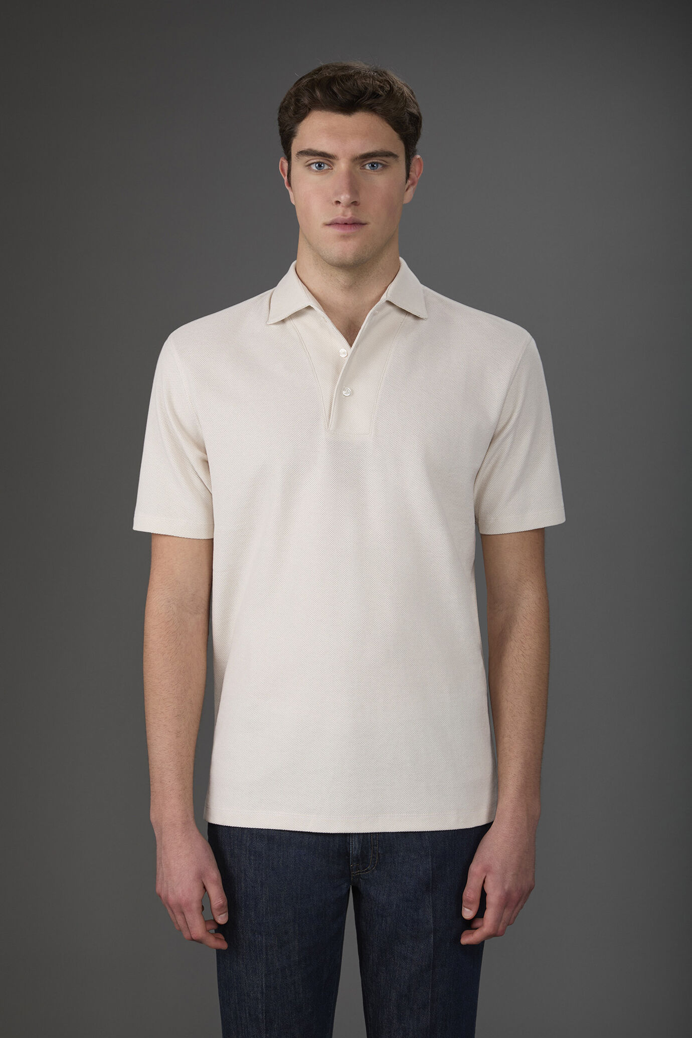 Polo uomo manica corta in 100% cotone giro inglese image number 0