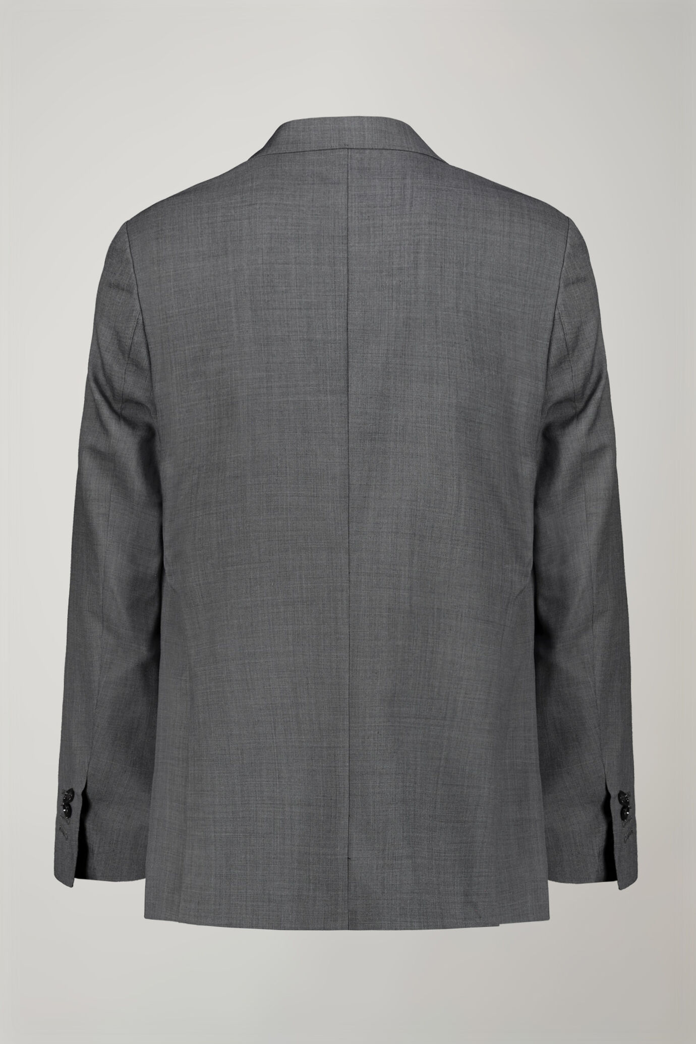 Men's single-breasted Wool Blend suit with regular fit grisaille design image number 6