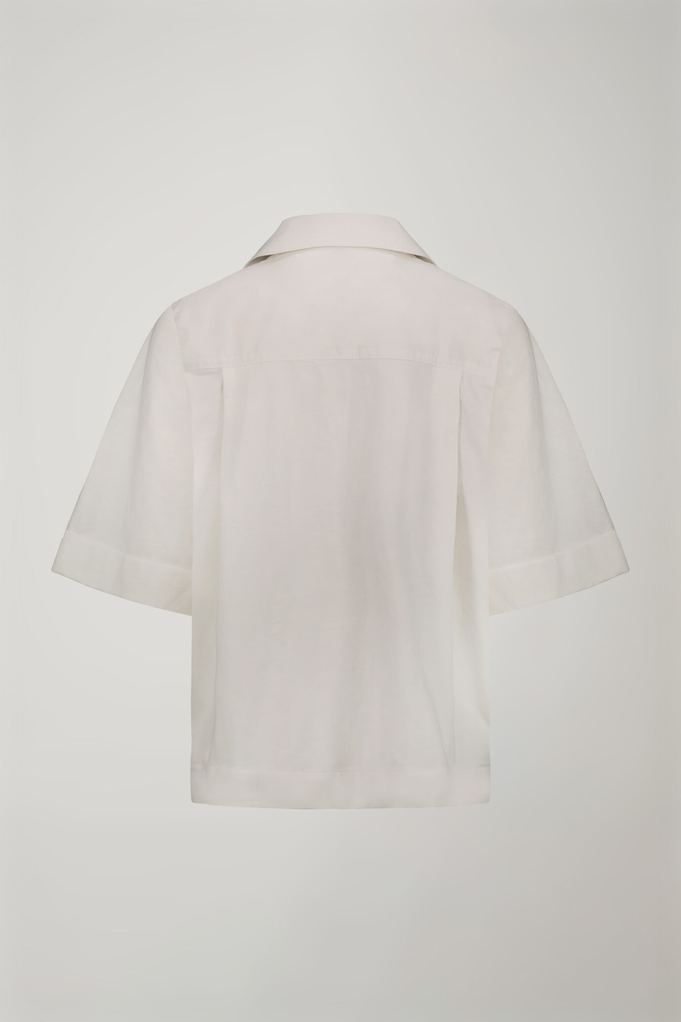 Camicia donna con due tessuti a contrasto image number 5