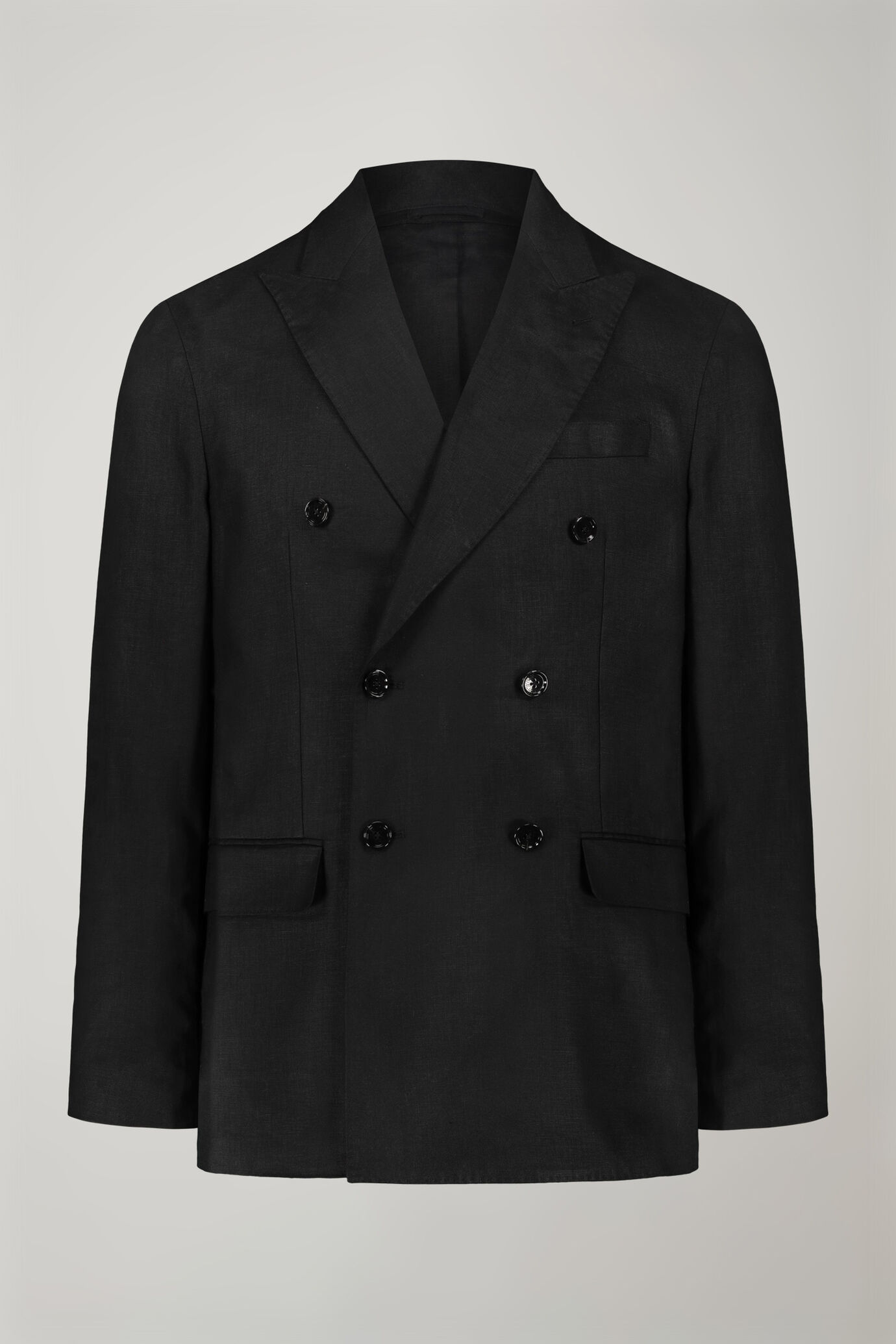 Abito uomo doppiopetto 100% lino regular fit image number 4