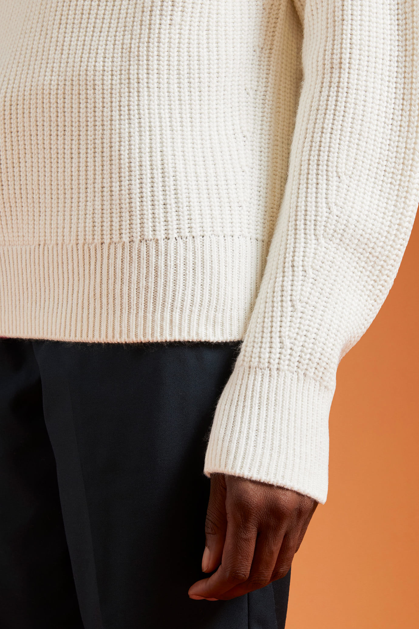 Women's knitted half-zip polo shirt in a regular fit image number 3
