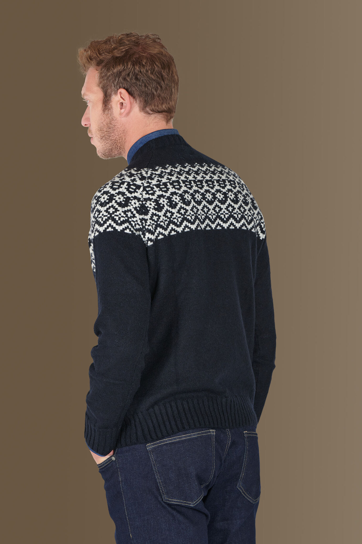 Maglia girocollo con costa inglese image number 1