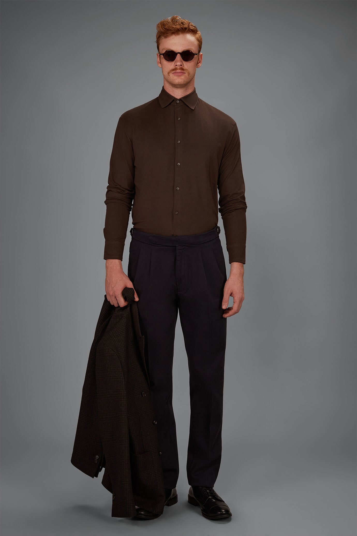 Polo chemise pour homme 100 % coton coupe regular fit image number 0