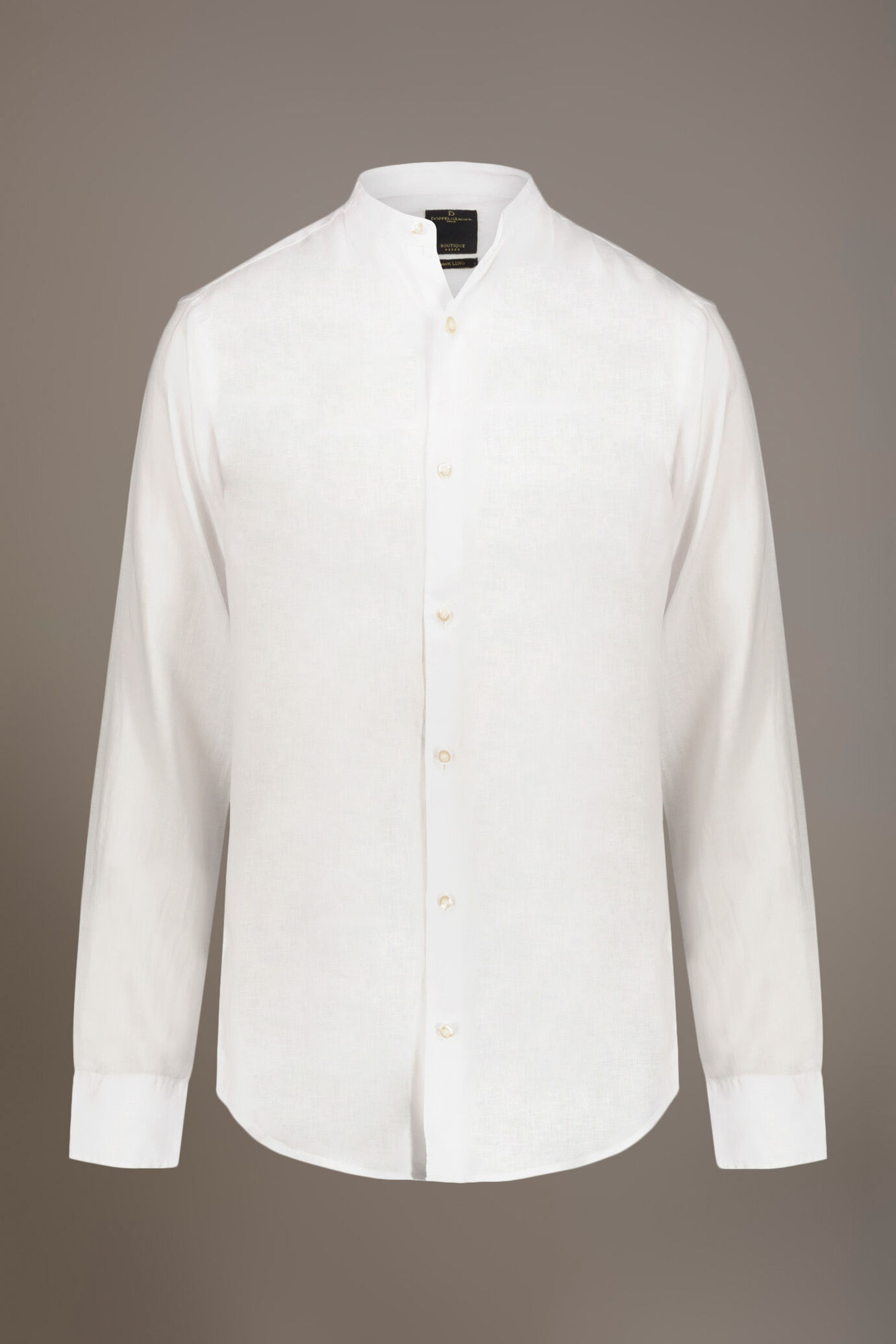 Casuales Hemd mit Mandarinkragen und bequemer Passform aus 100% Leinen image number 3