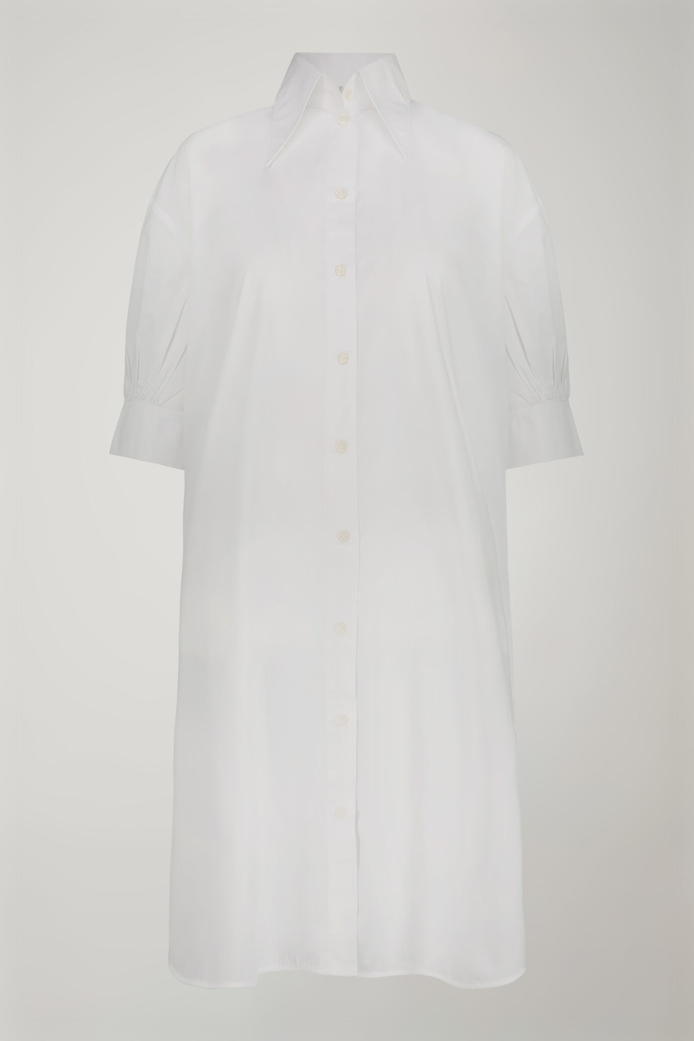 Vestito corto donna 100% cotone tinta unita image number 0