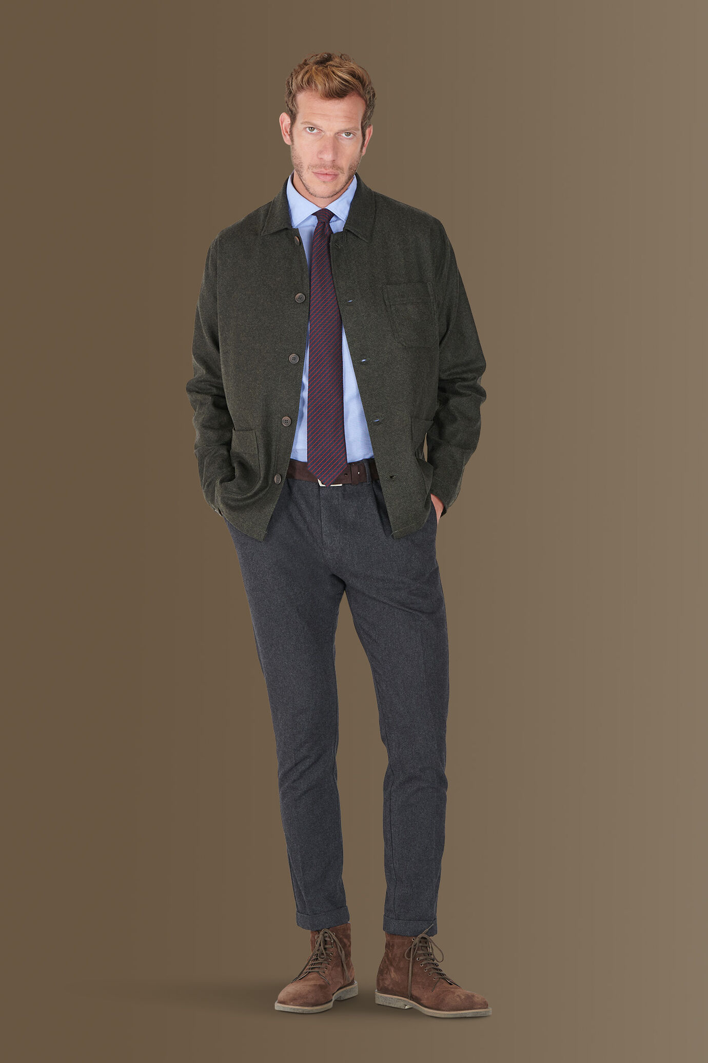 Giacca tessuto occhio di pernice misto lana made in italy image number 0