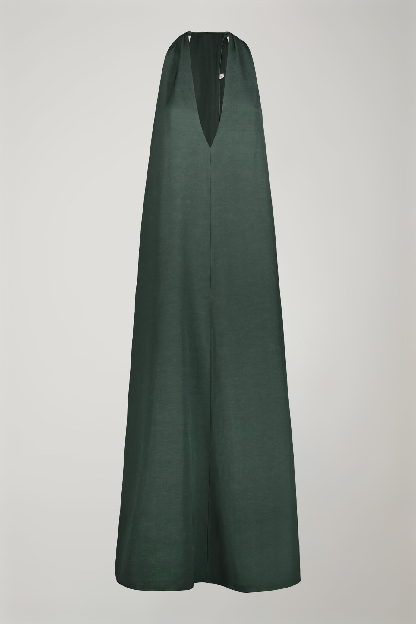 Abito midi donna con scollo a v misto lino image number 4