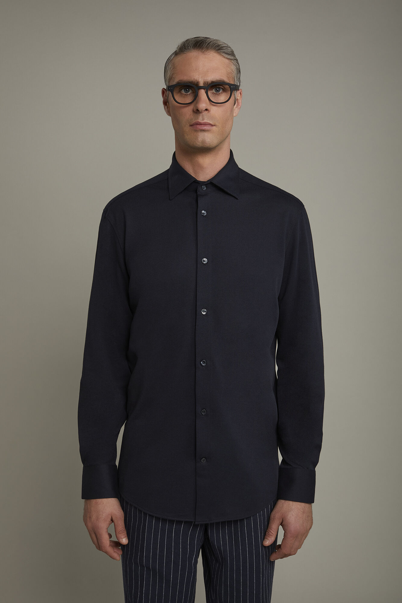 Polo uomo con collo a camicia top
