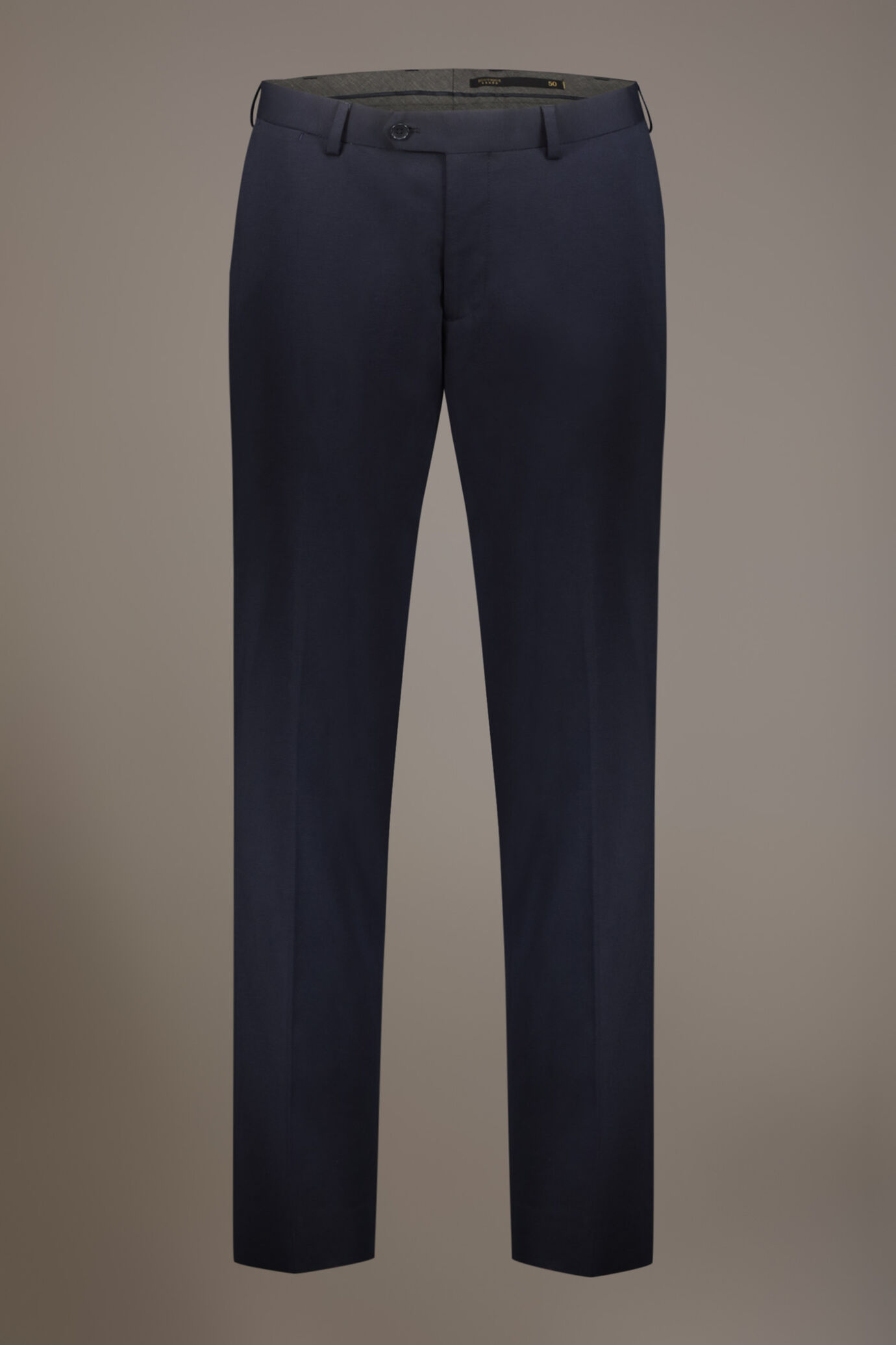 Pantalone senza pinces in jersey regular fit image number 4