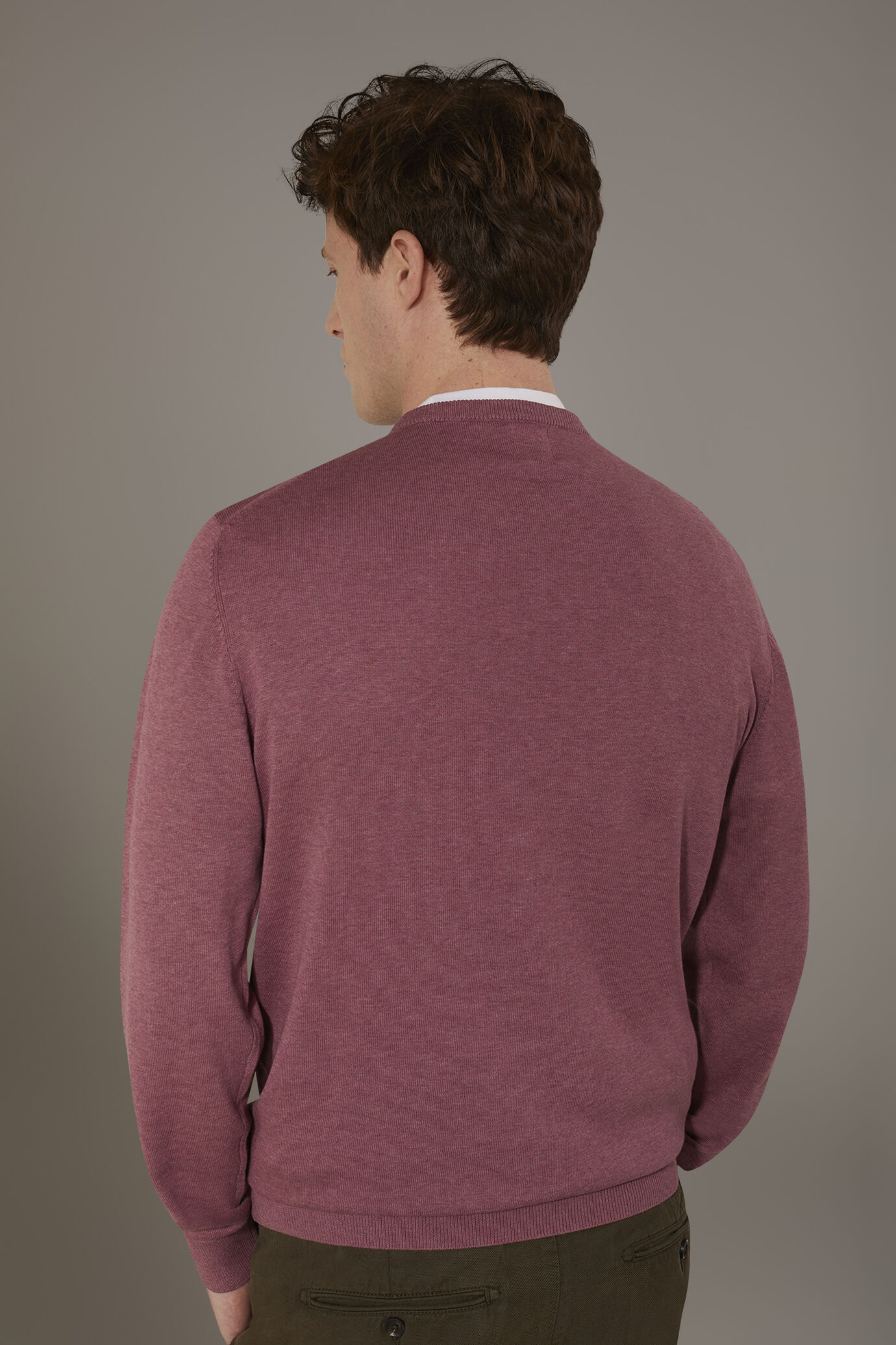 Round neck sweater 100% cotton image number 3